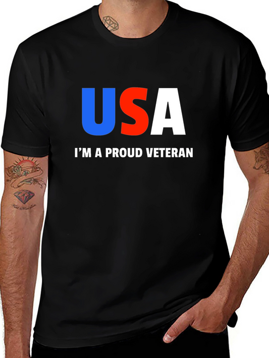 Proud Veteran USA Graphic T-Shirt