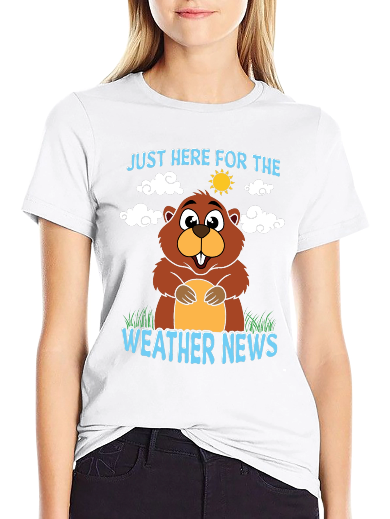 Funny Groundhog Weather News Graphic Tee
