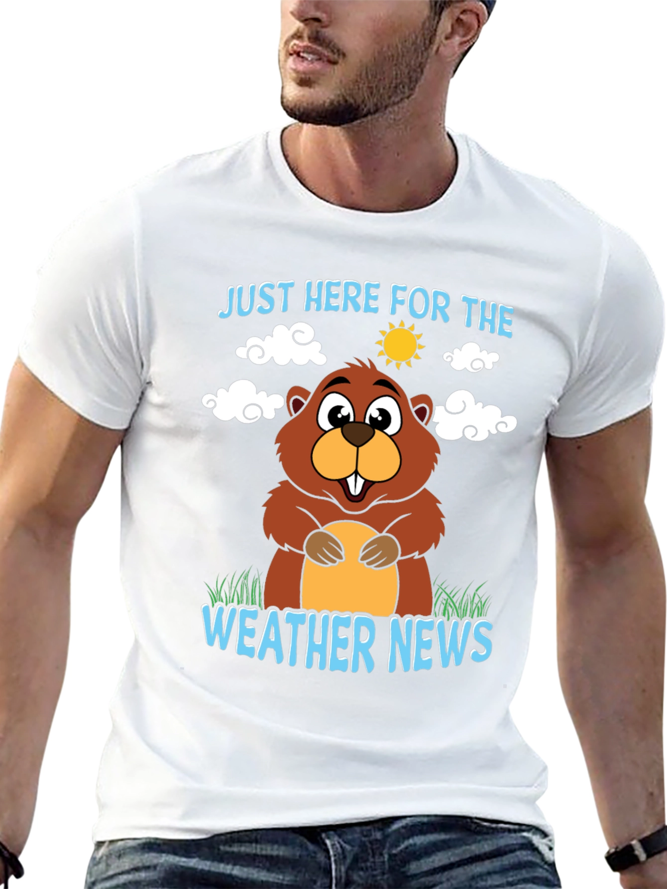 Funny Groundhog Weather News Graphic Tee