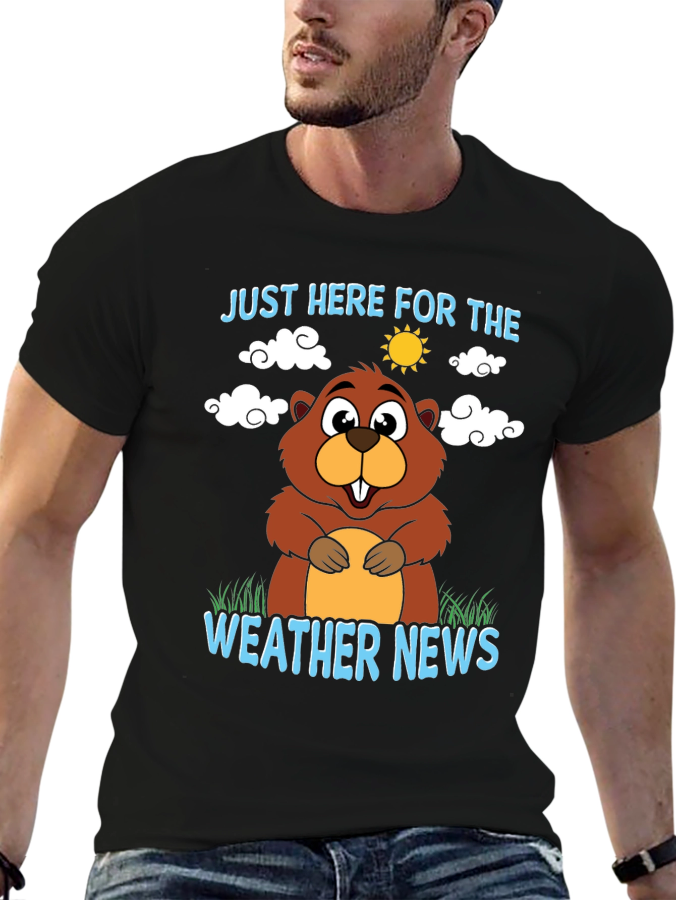 Funny Groundhog Weather News Graphic Tee