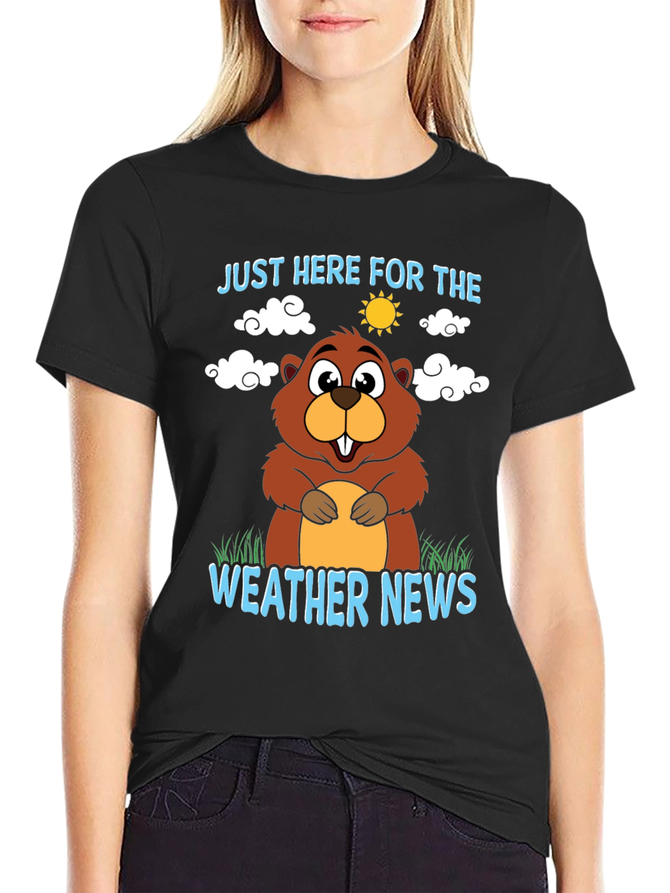 Funny Groundhog Weather News Graphic Tee