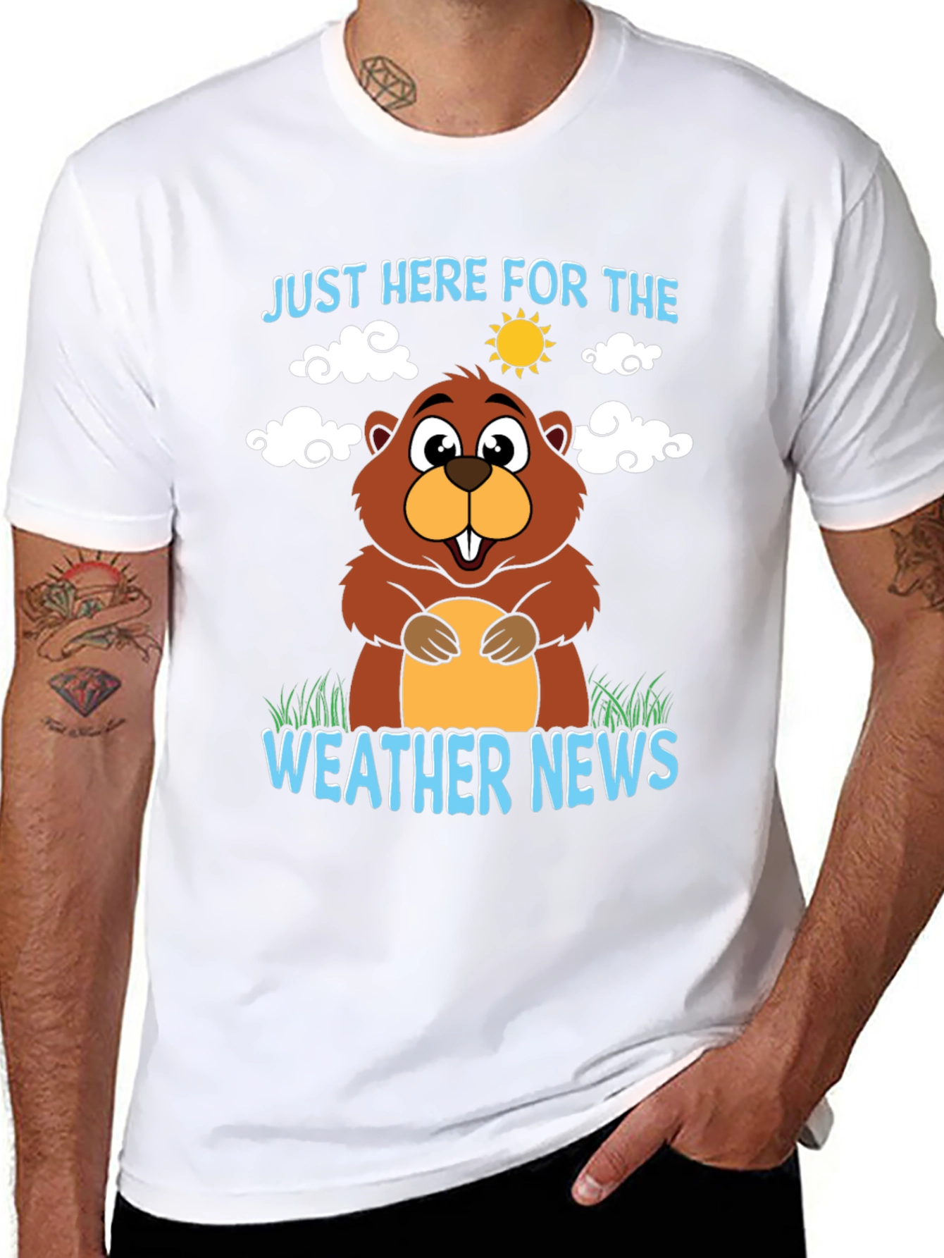 Funny Groundhog Weather News Graphic Tee