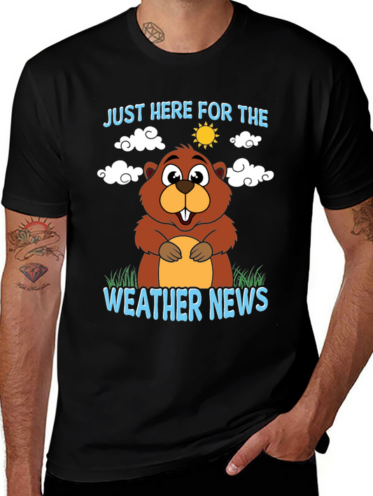 Funny Groundhog Weather News Graphic Tee