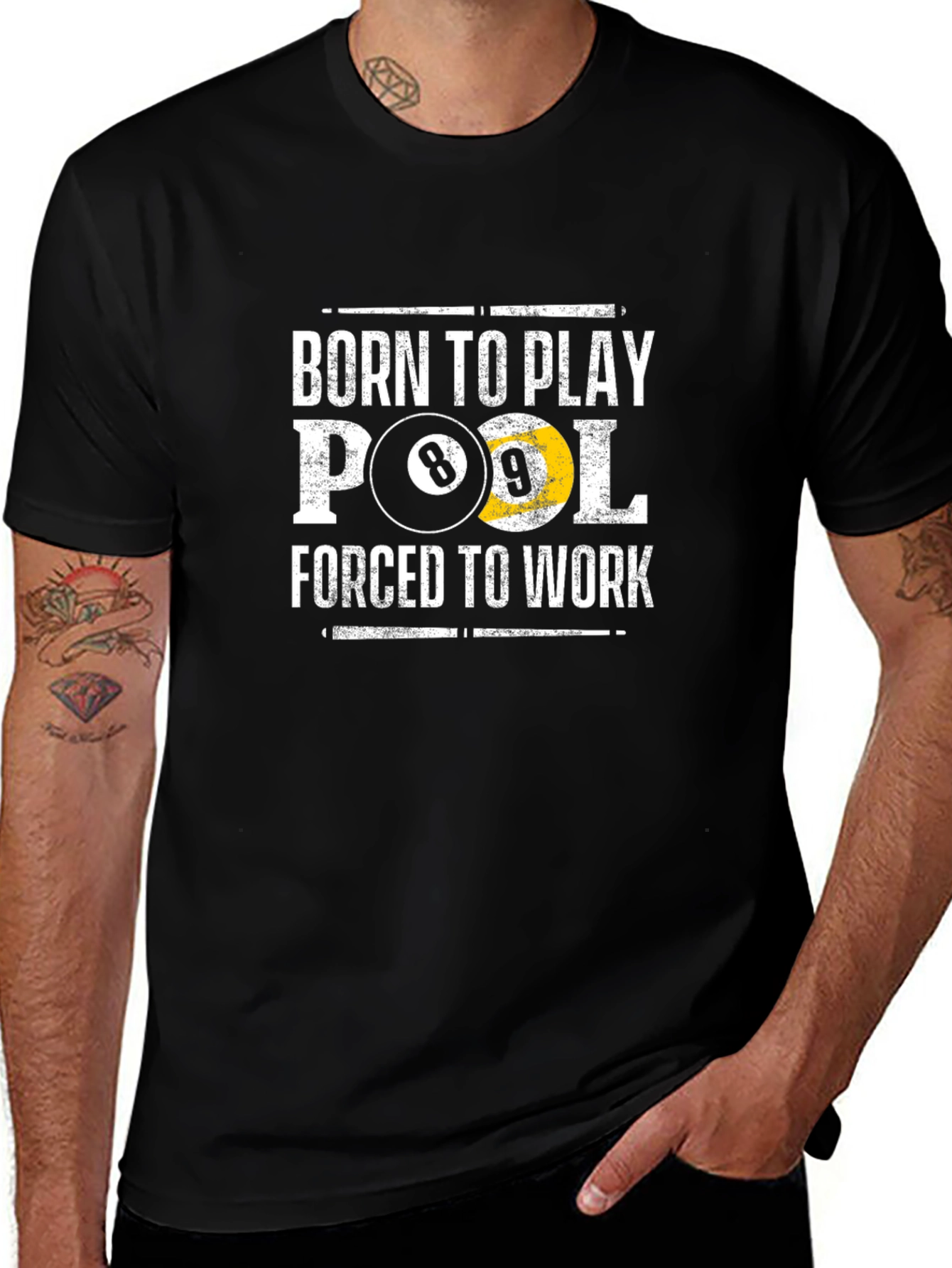 Born to Play Pool Graphic T-Shirt