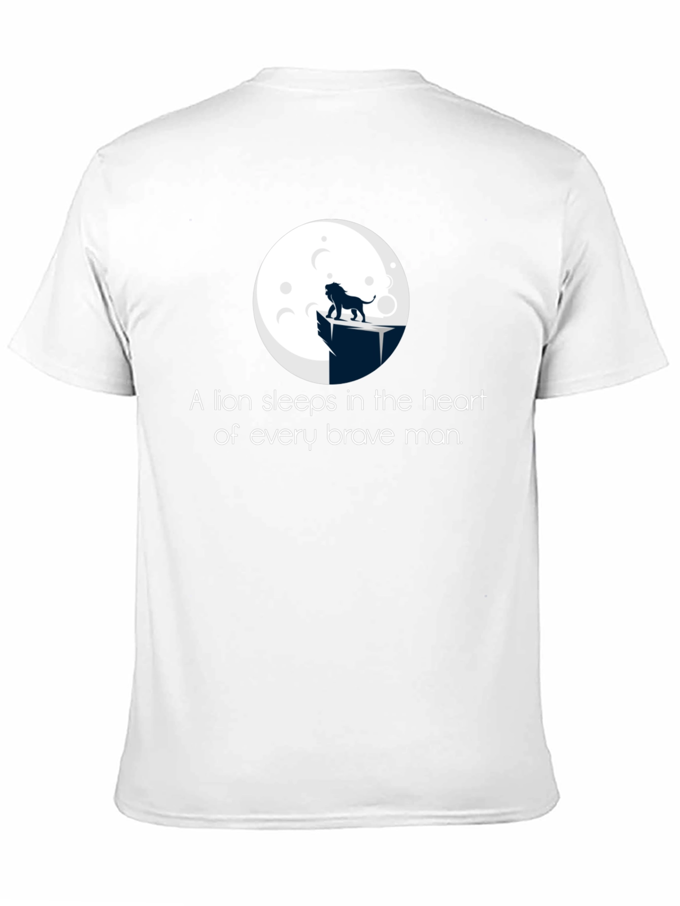 Lion Heart Mens Black Graphic T-Shirt