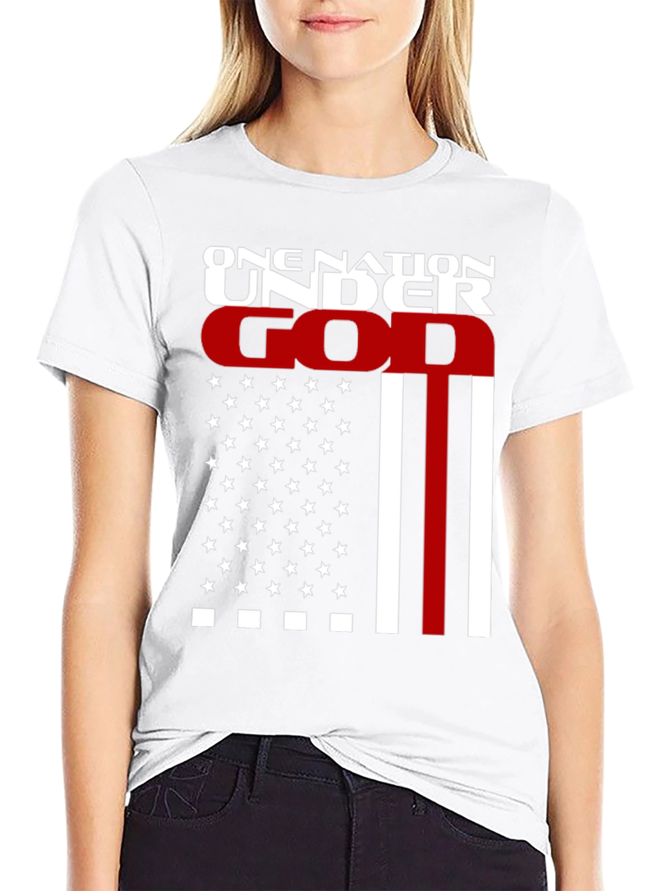 One Nation Under God Graphic T-Shirt - Patriotic Design