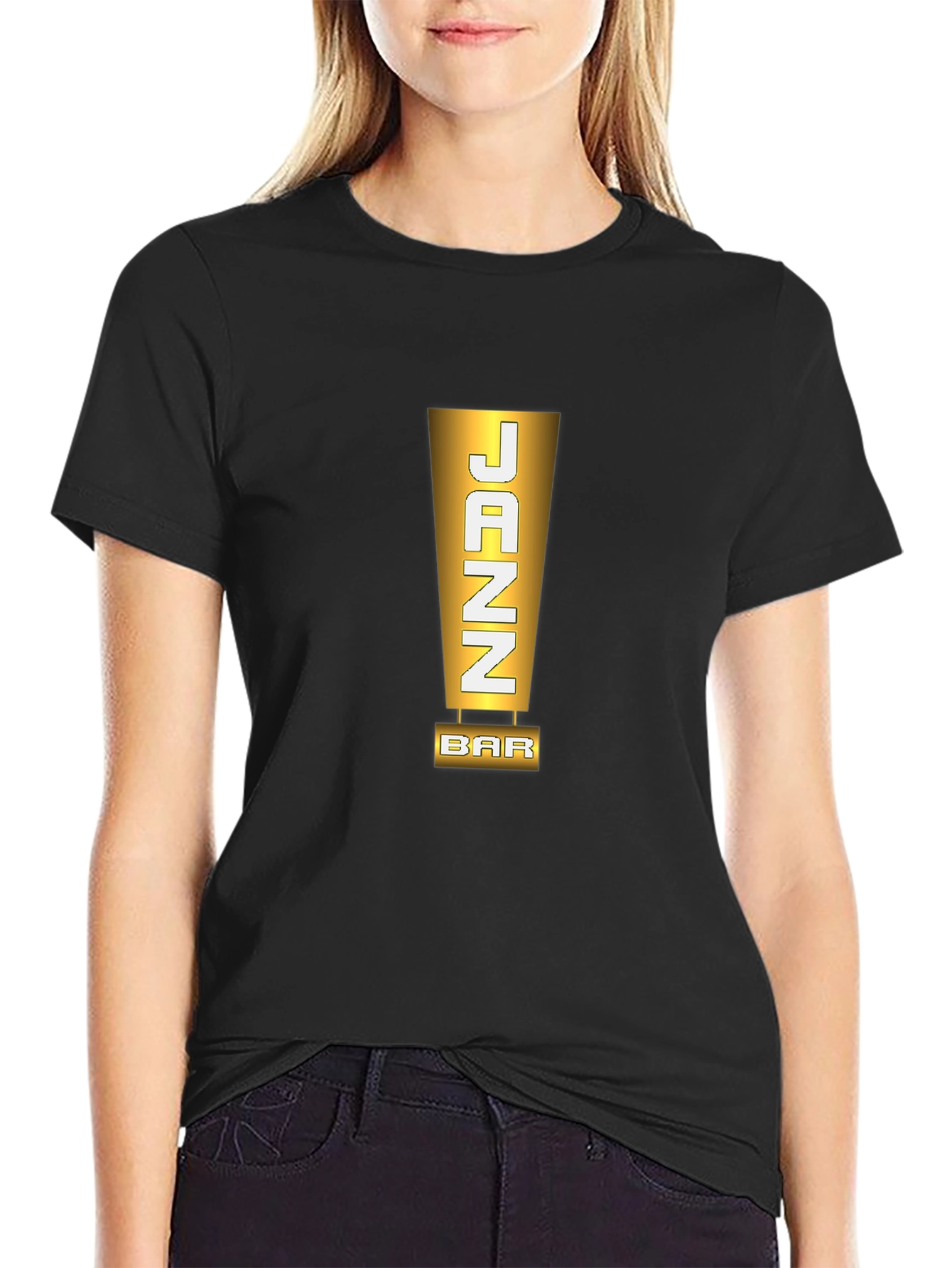 JAZZ Bar Stylish Mens Black T-Shirt