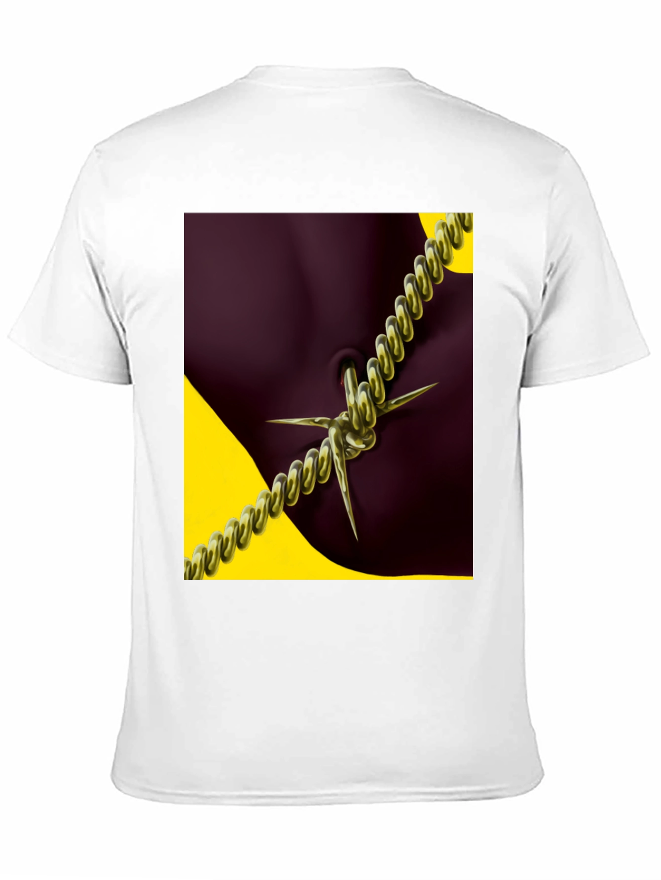 Edgy Chain Body Art Graphic Tee