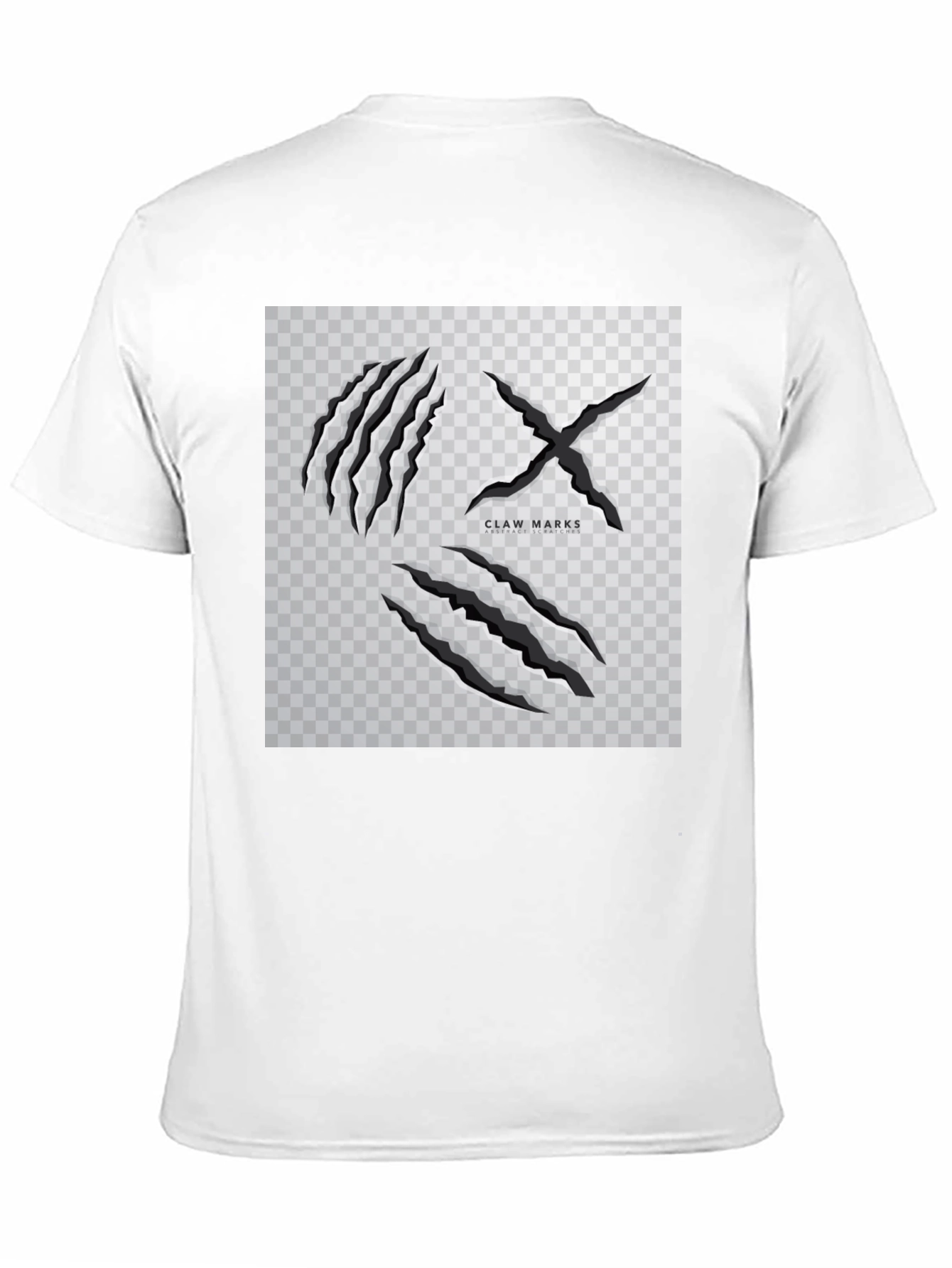 Claw Marks Graphic Print Black T-Shirt