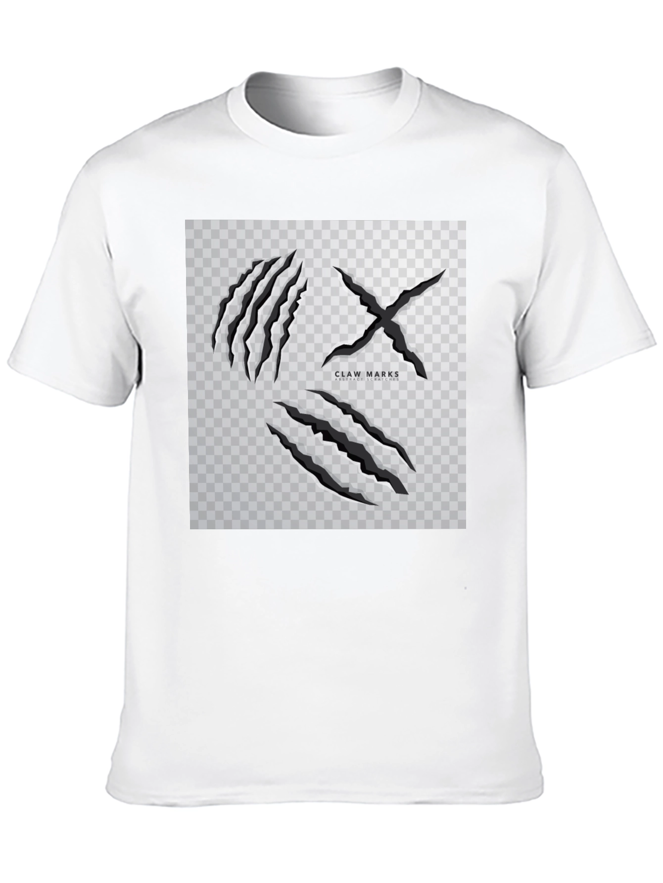 Claw Marks Graphic Print Black T-Shirt