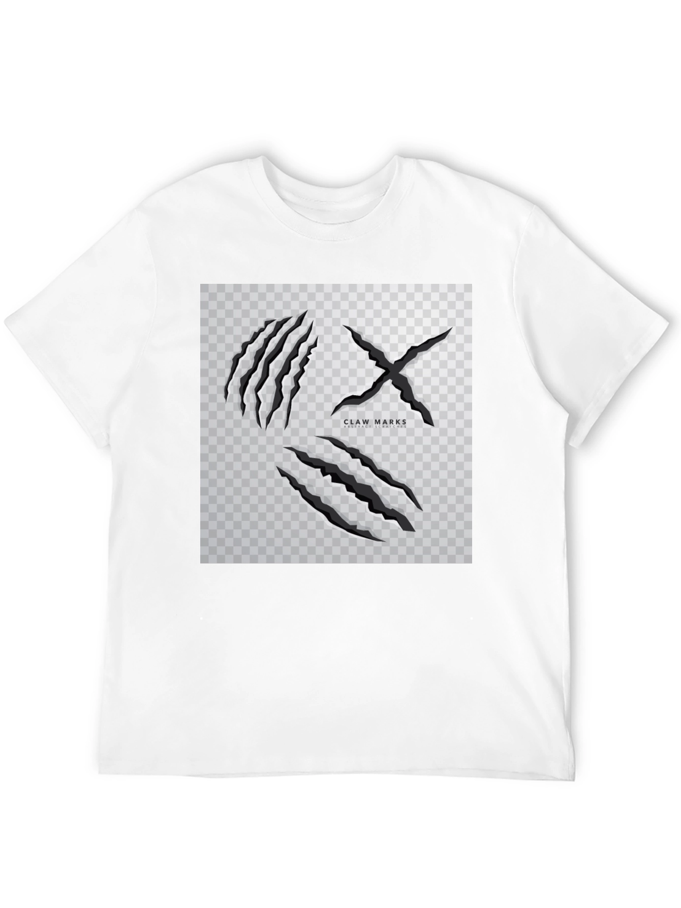 Claw Marks Graphic Print Black T-Shirt