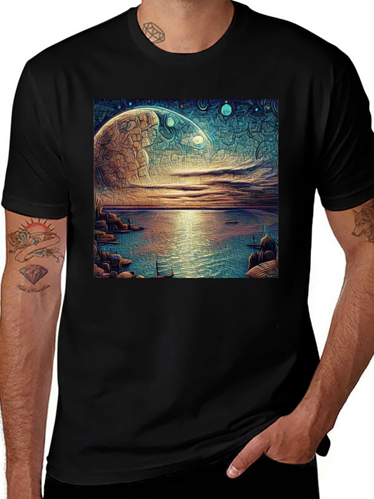 Surreal Moonscape Graphic Tee