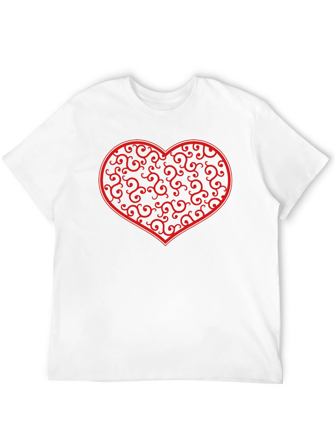 Swirl Heart Black Tee