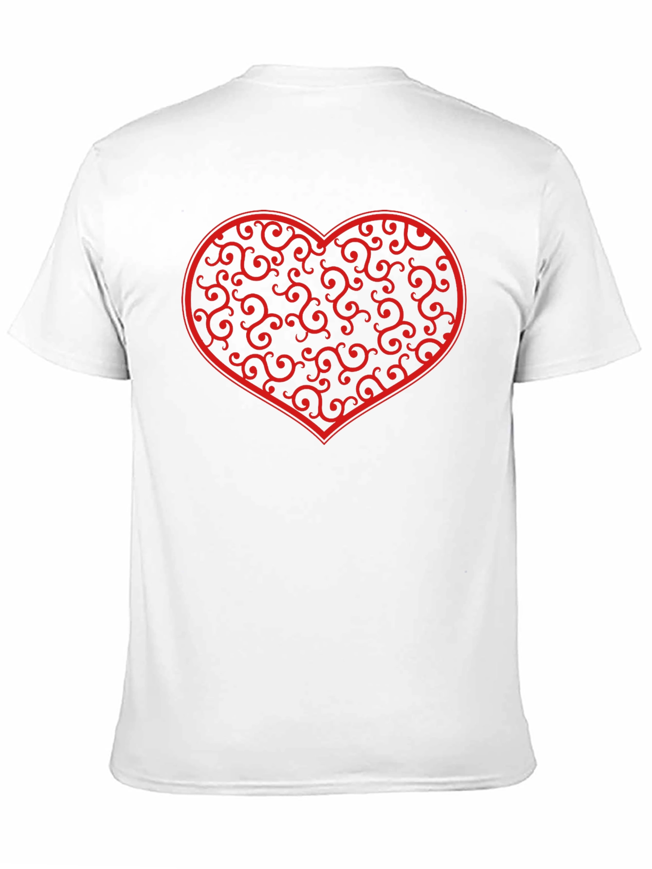 Swirl Heart Black Tee