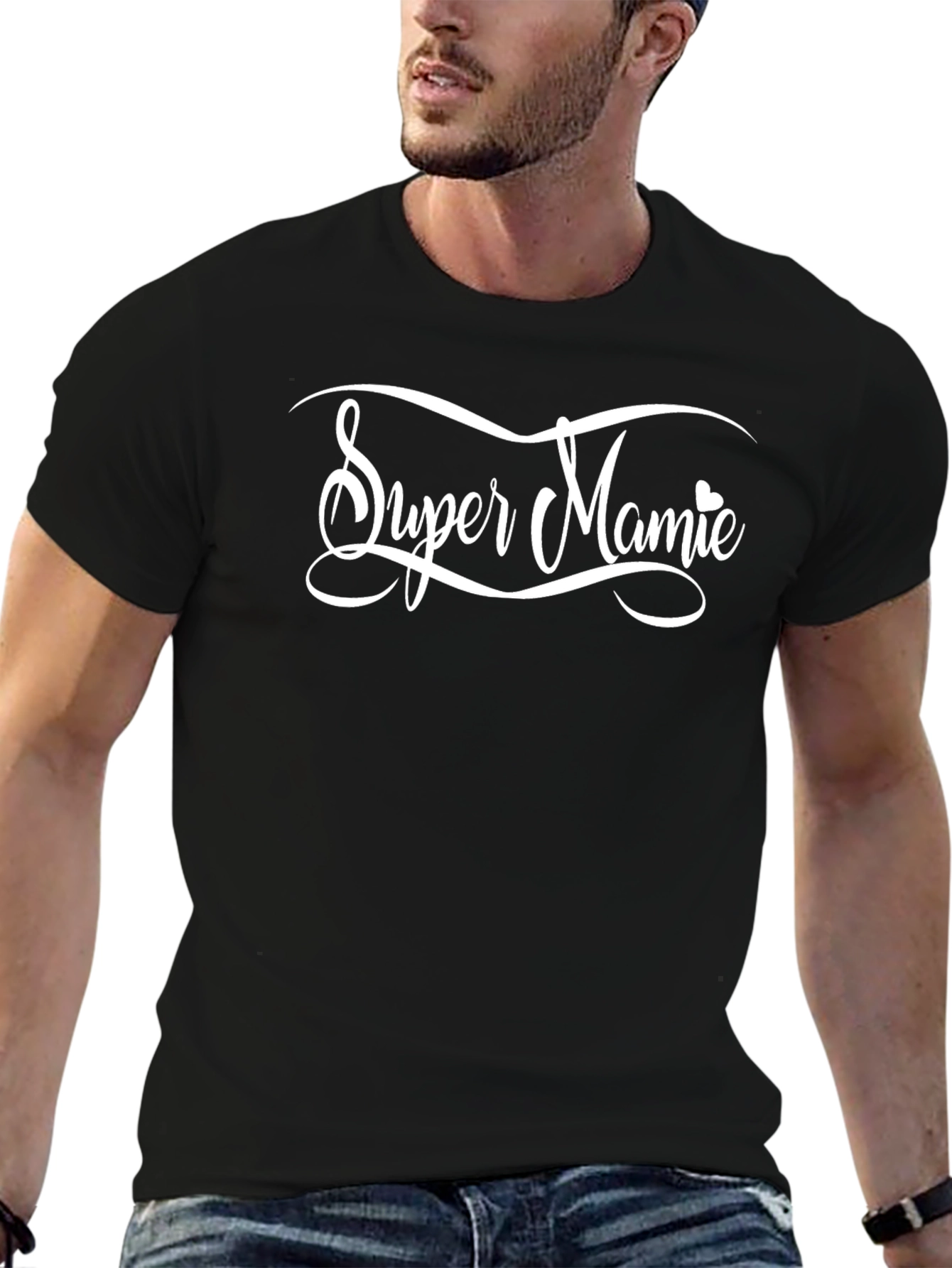 Super Mamie T-Shirt - Black Cotton Tee