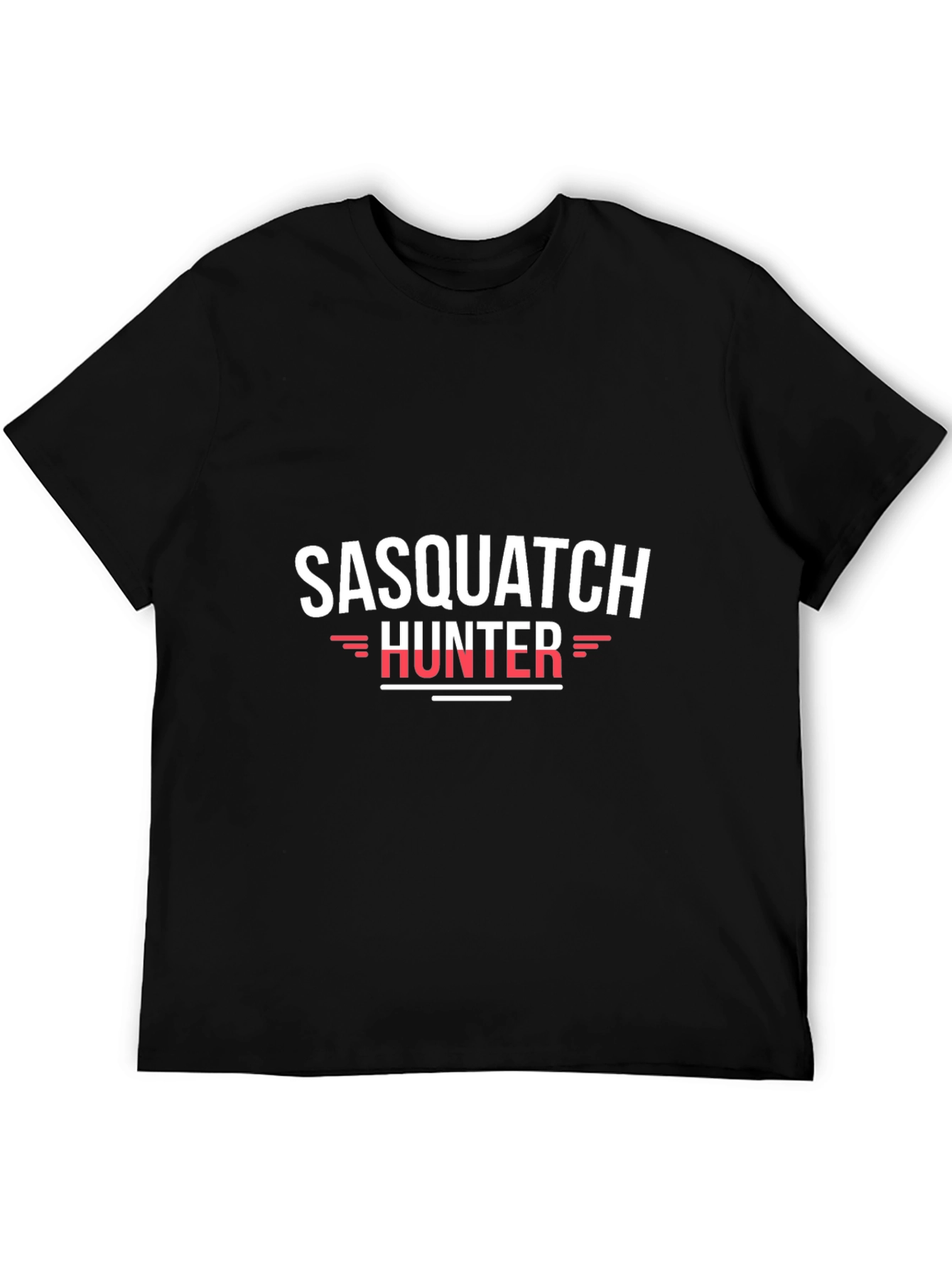 Sasquatch Hunter Black T-Shirt - Novelty Graphic Tee