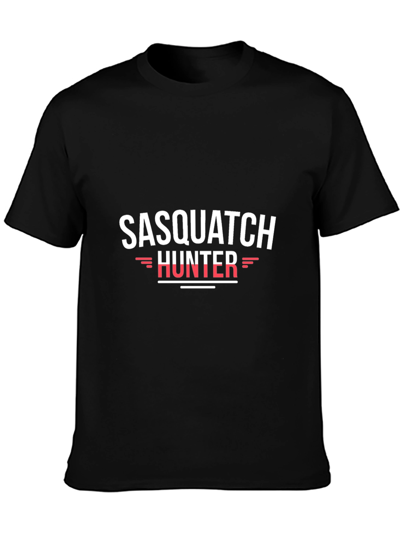 Sasquatch Hunter Black T-Shirt - Novelty Graphic Tee