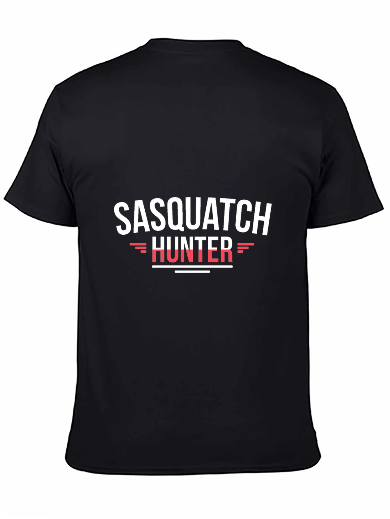 Sasquatch Hunter Black T-Shirt - Novelty Graphic Tee