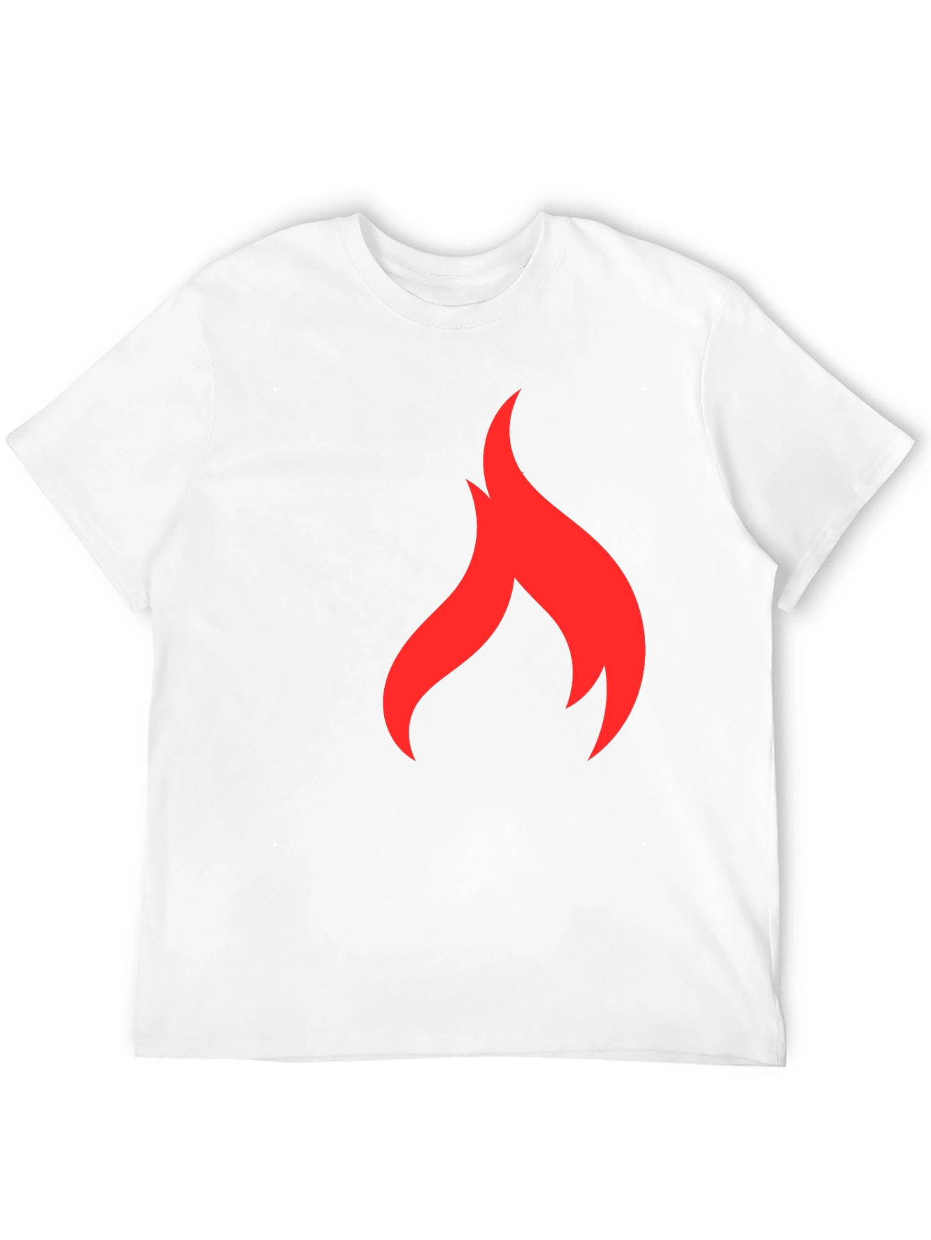 Red Flame Graphic Black T-Shirt