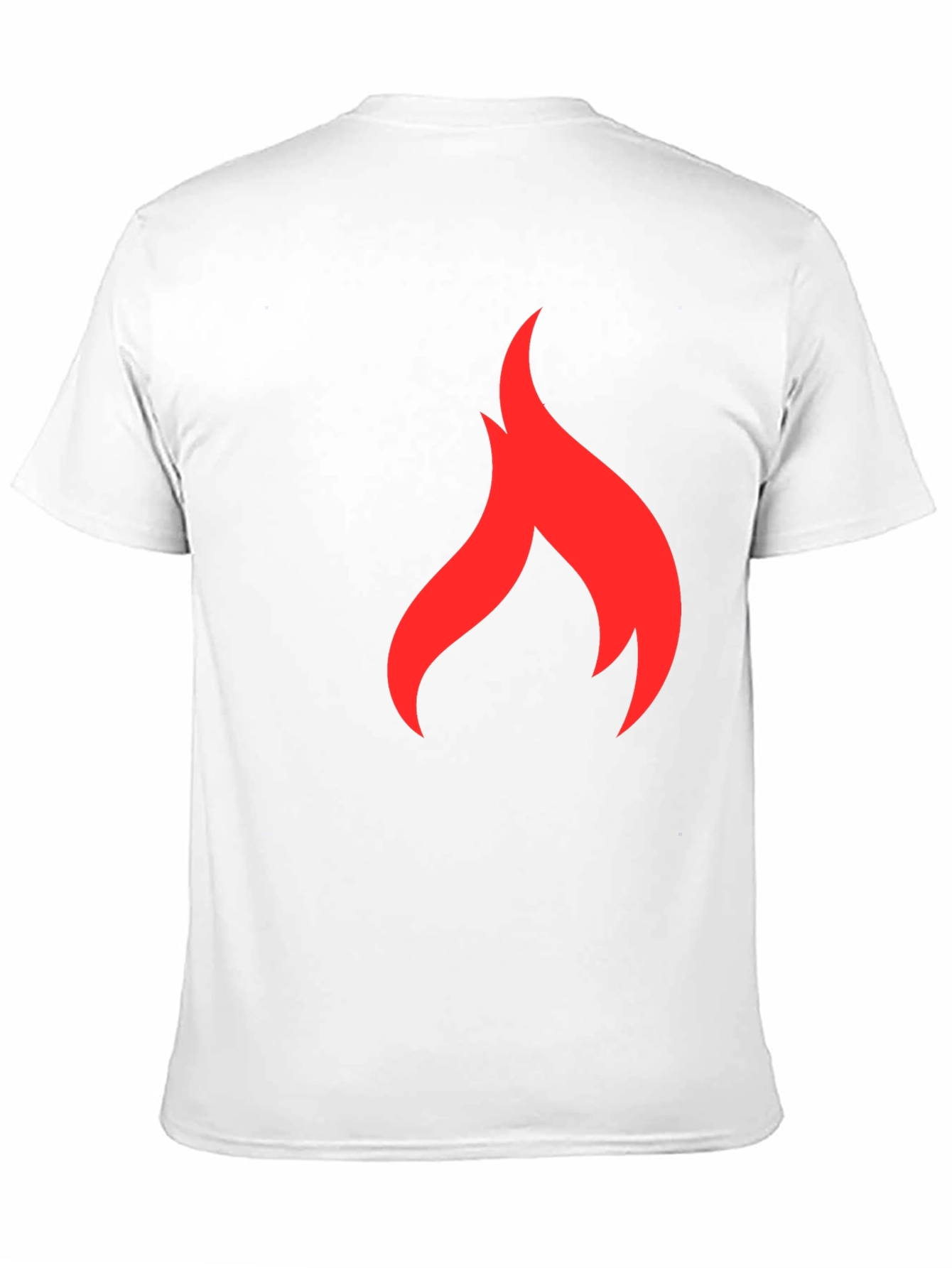 Red Flame Graphic Black T-Shirt