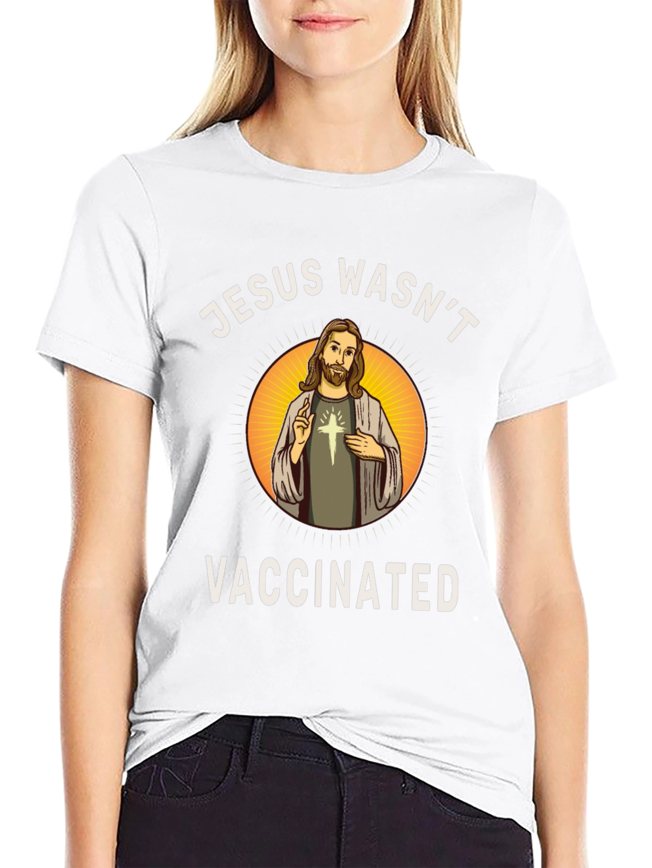 Jesus Wasnt Vaccinated T-Shirt - Religious Novelty Tee