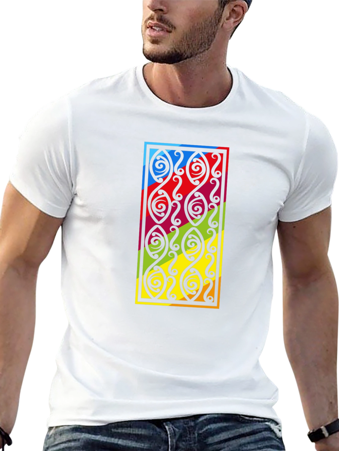 Tribal Pattern Graphic T-Shirt - Stylish Everyday Wear