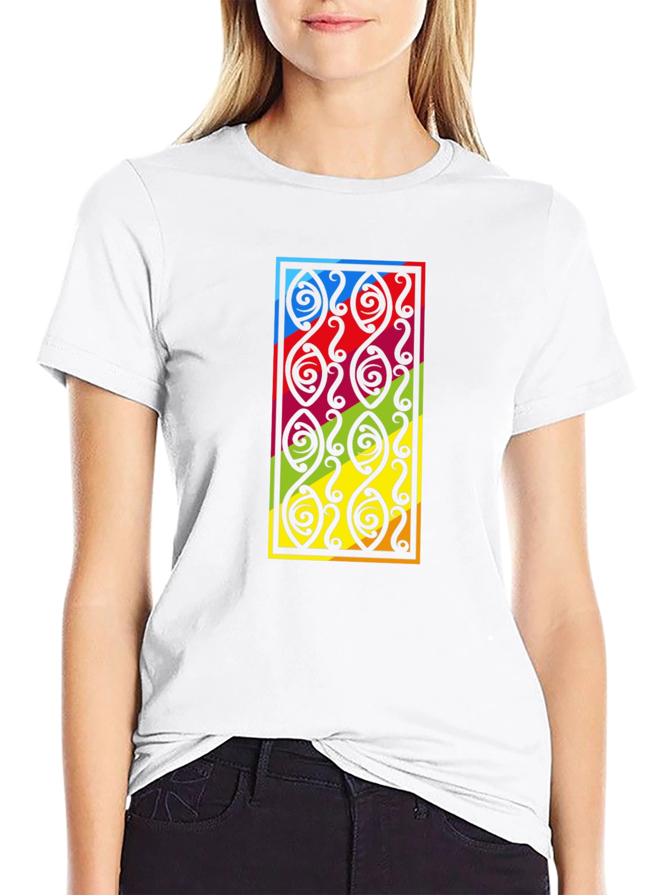 Tribal Pattern Graphic T-Shirt - Stylish Everyday Wear