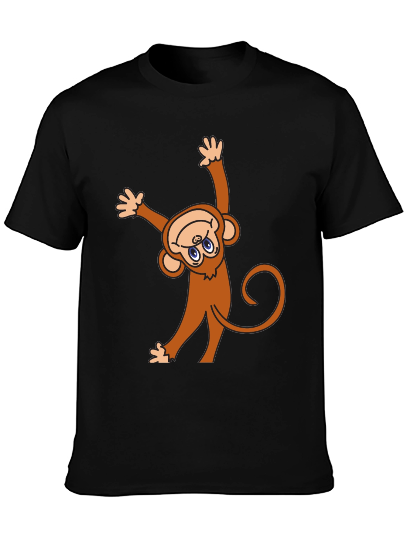 Monkey Graphic Black T-Shirt - Fun & Unique!