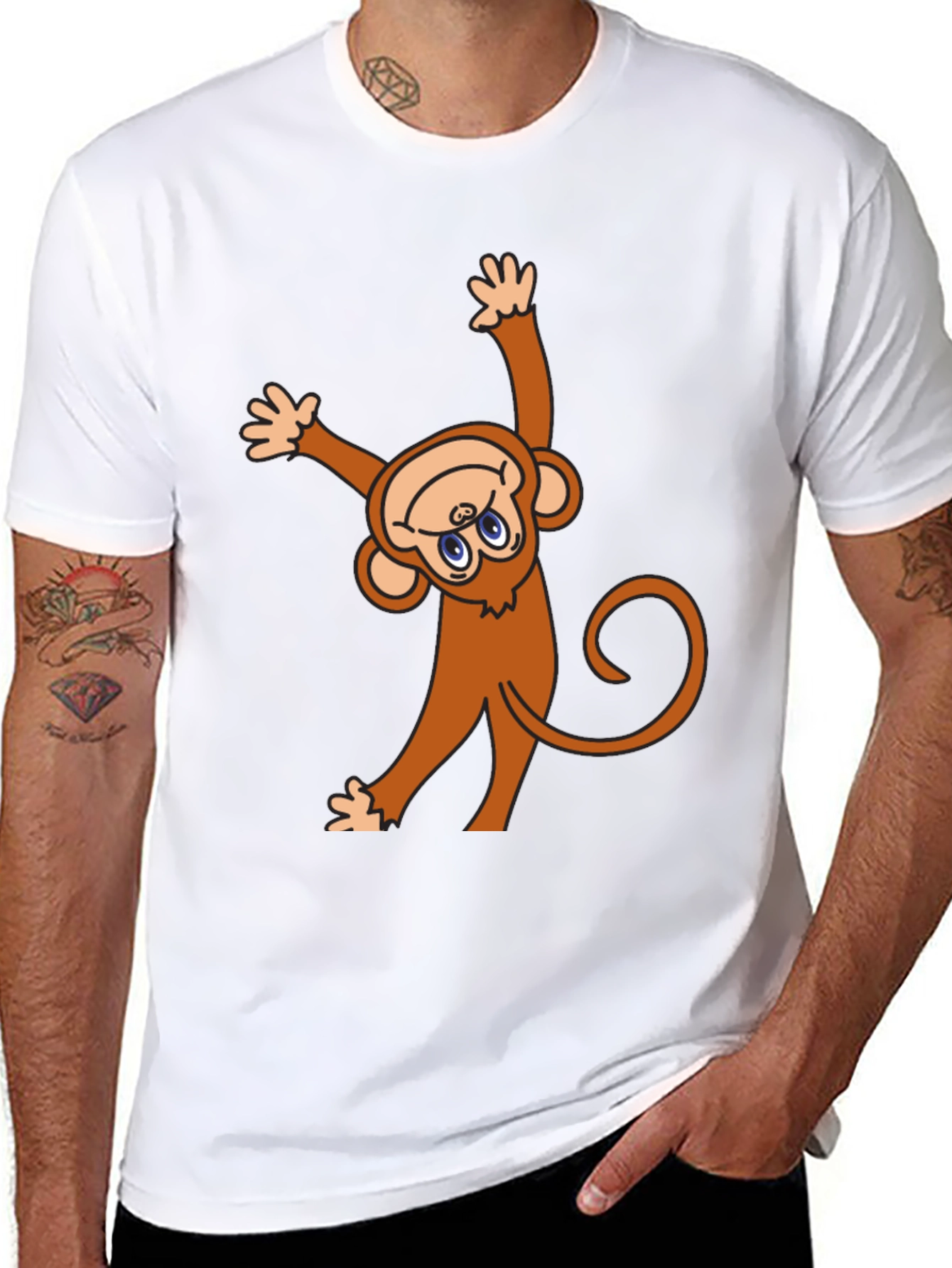 Monkey Graphic Black T-Shirt - Fun & Unique!