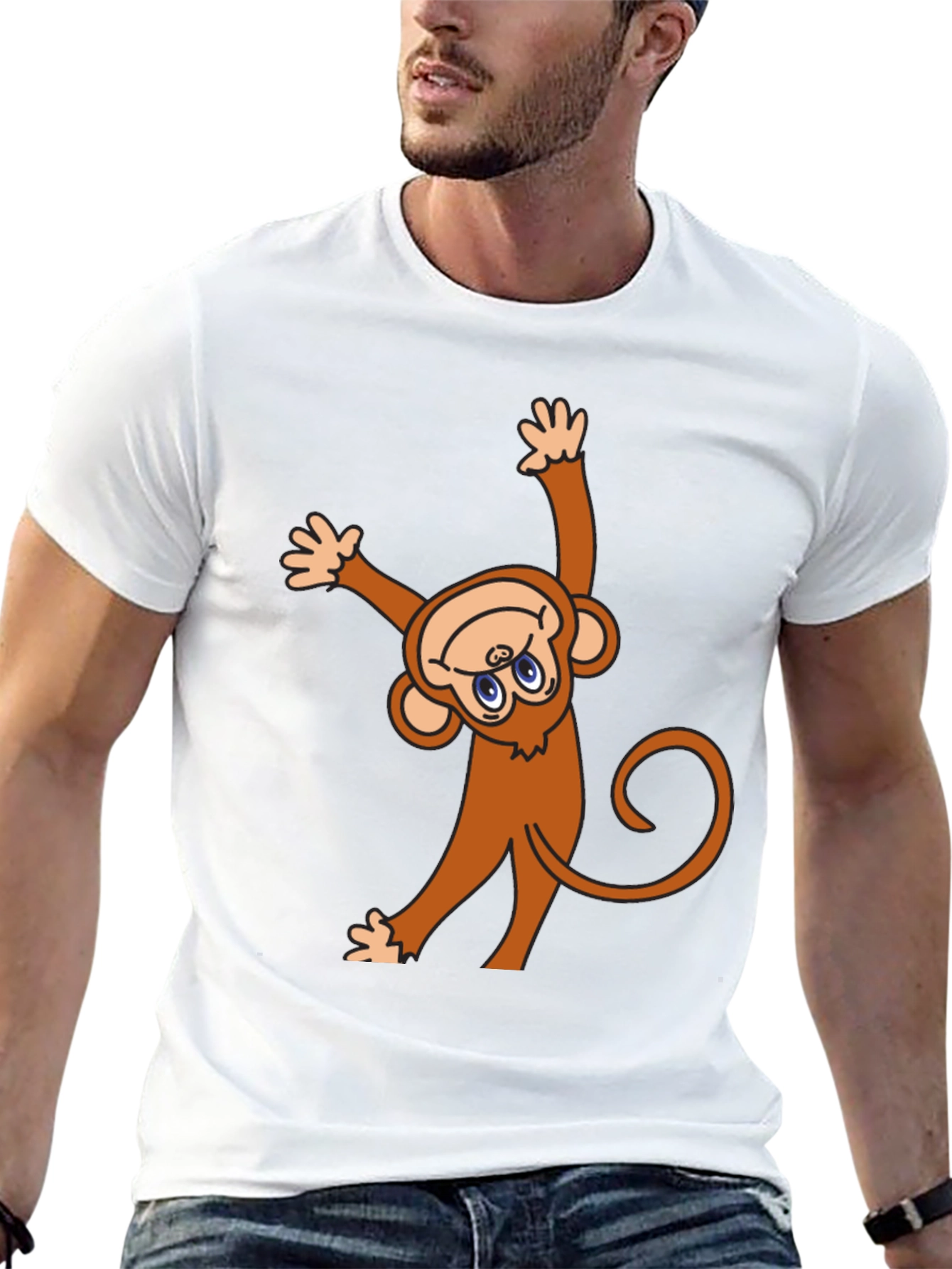 Monkey Graphic Black T-Shirt - Fun & Unique!
