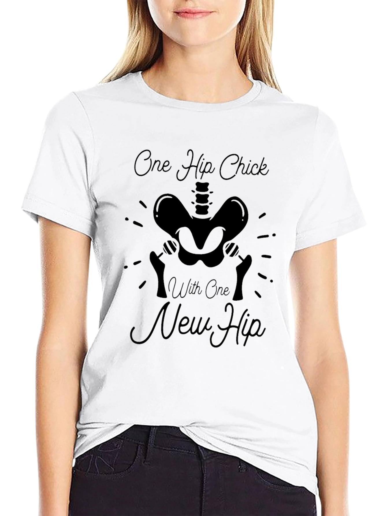 One Hip Chick New Hip Black T-Shirt