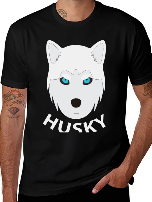 Husky Graphic Tee - Cool Animal Design