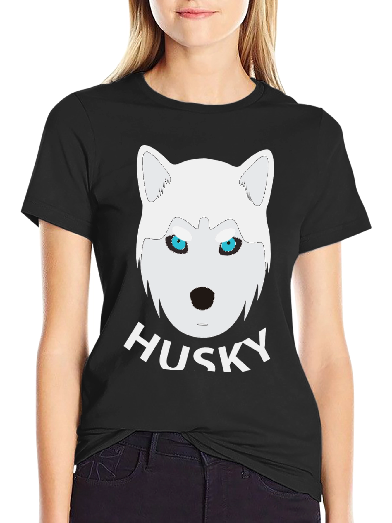 Husky Graphic Tee - Cool Animal Design