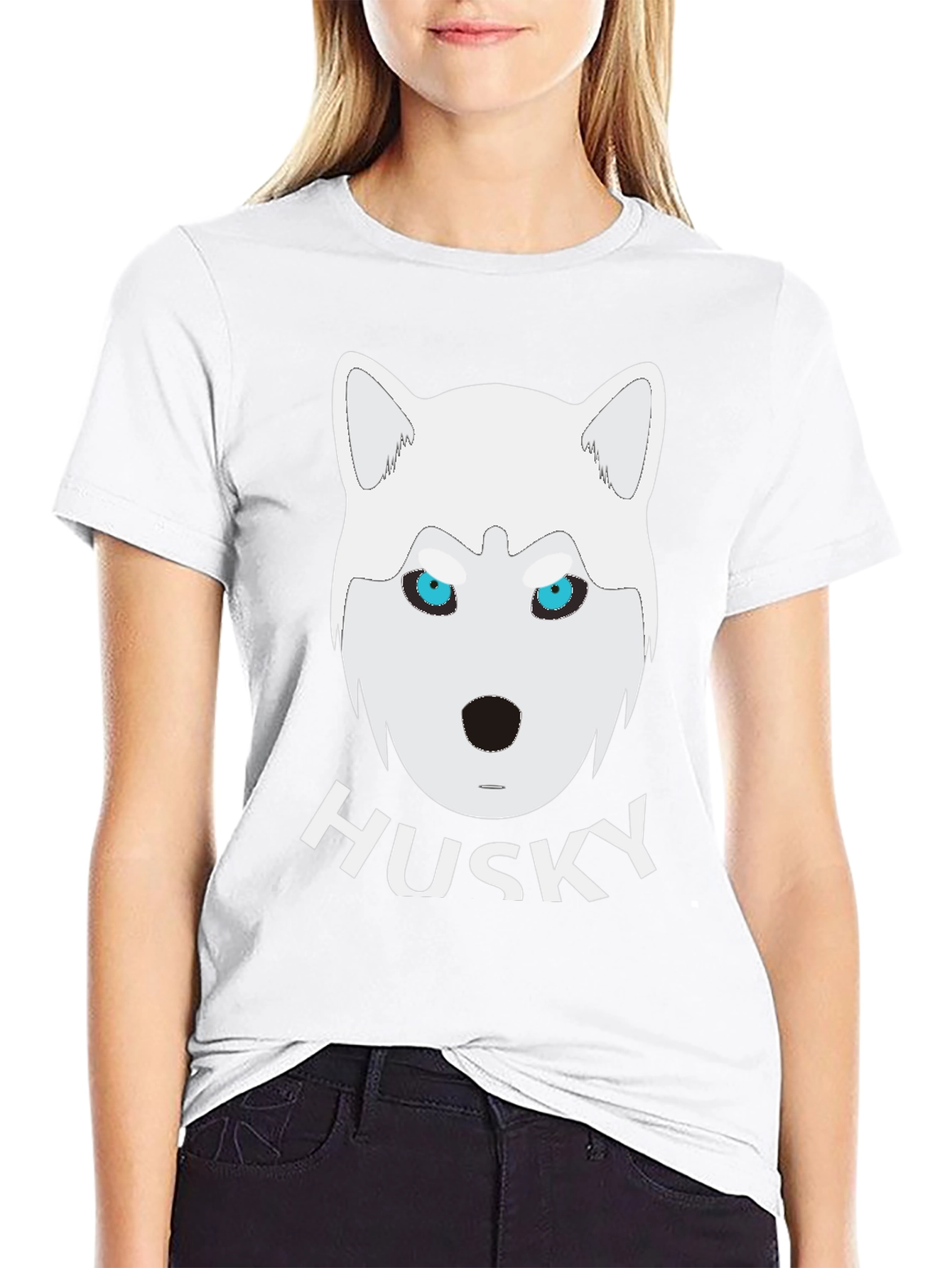 Husky Graphic Tee - Cool Animal Design