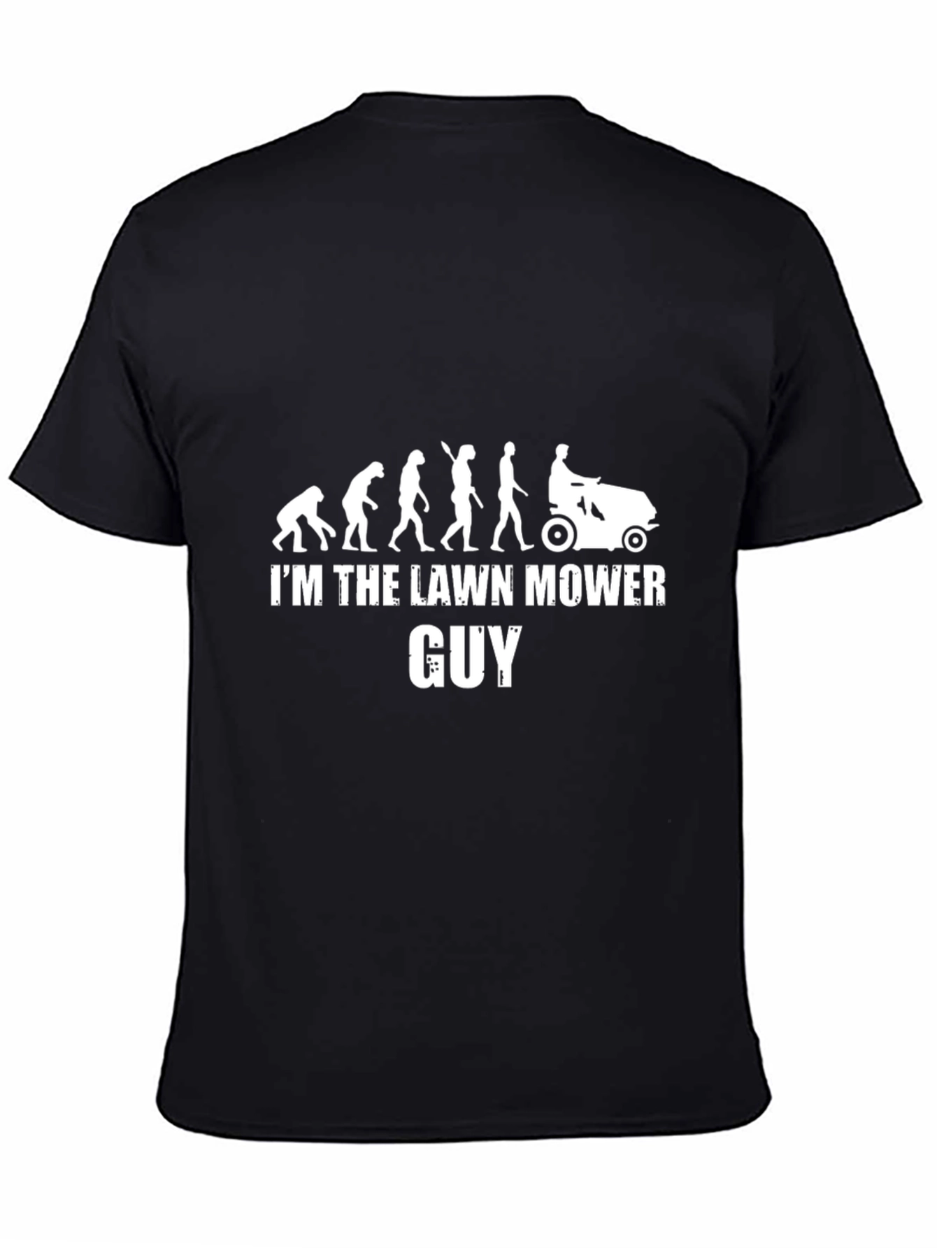 Lawn Mower Guy Evolution T-Shirt - Black