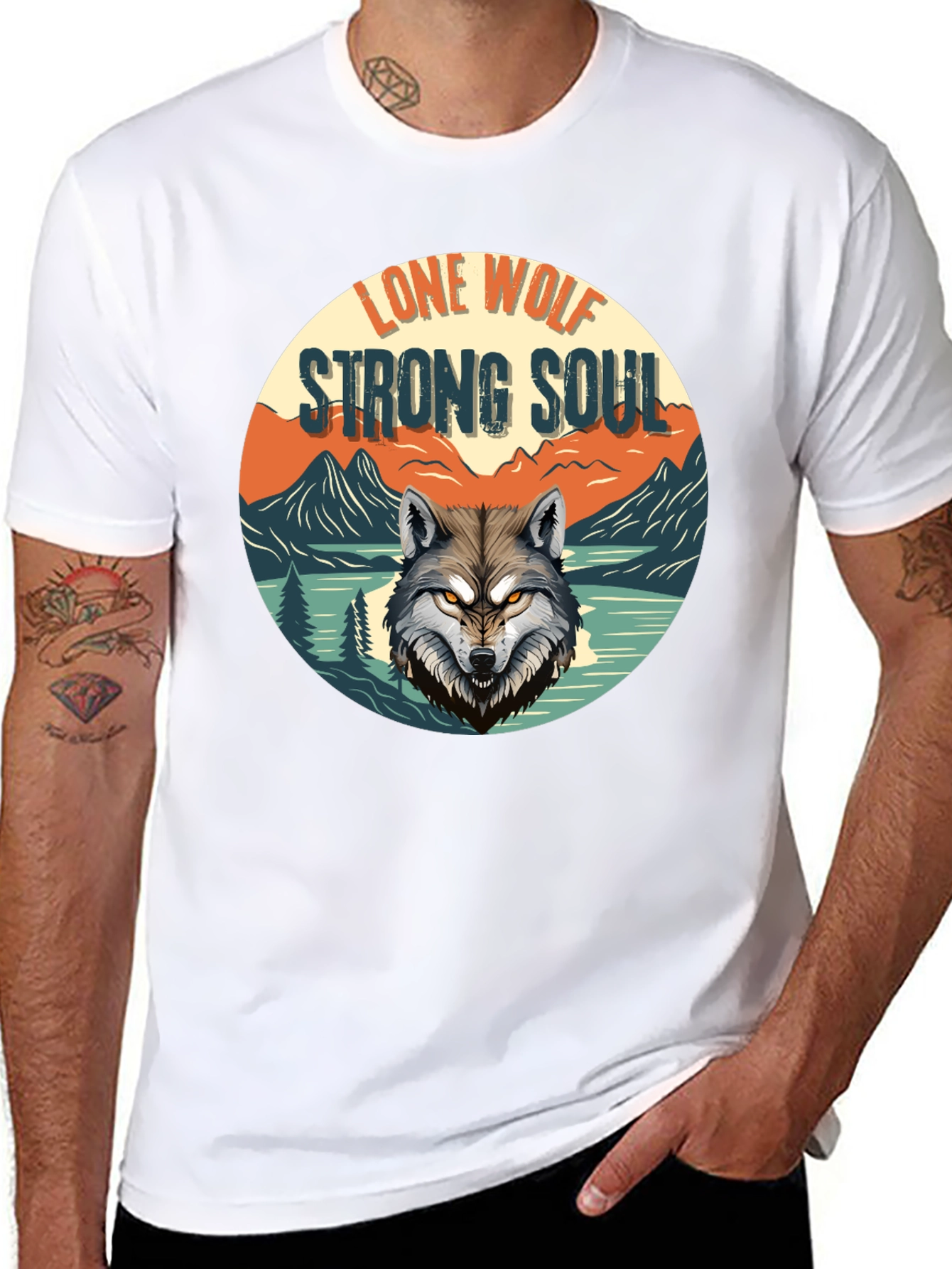 Lone Wolf Strong Soul Graphic Tee - Black