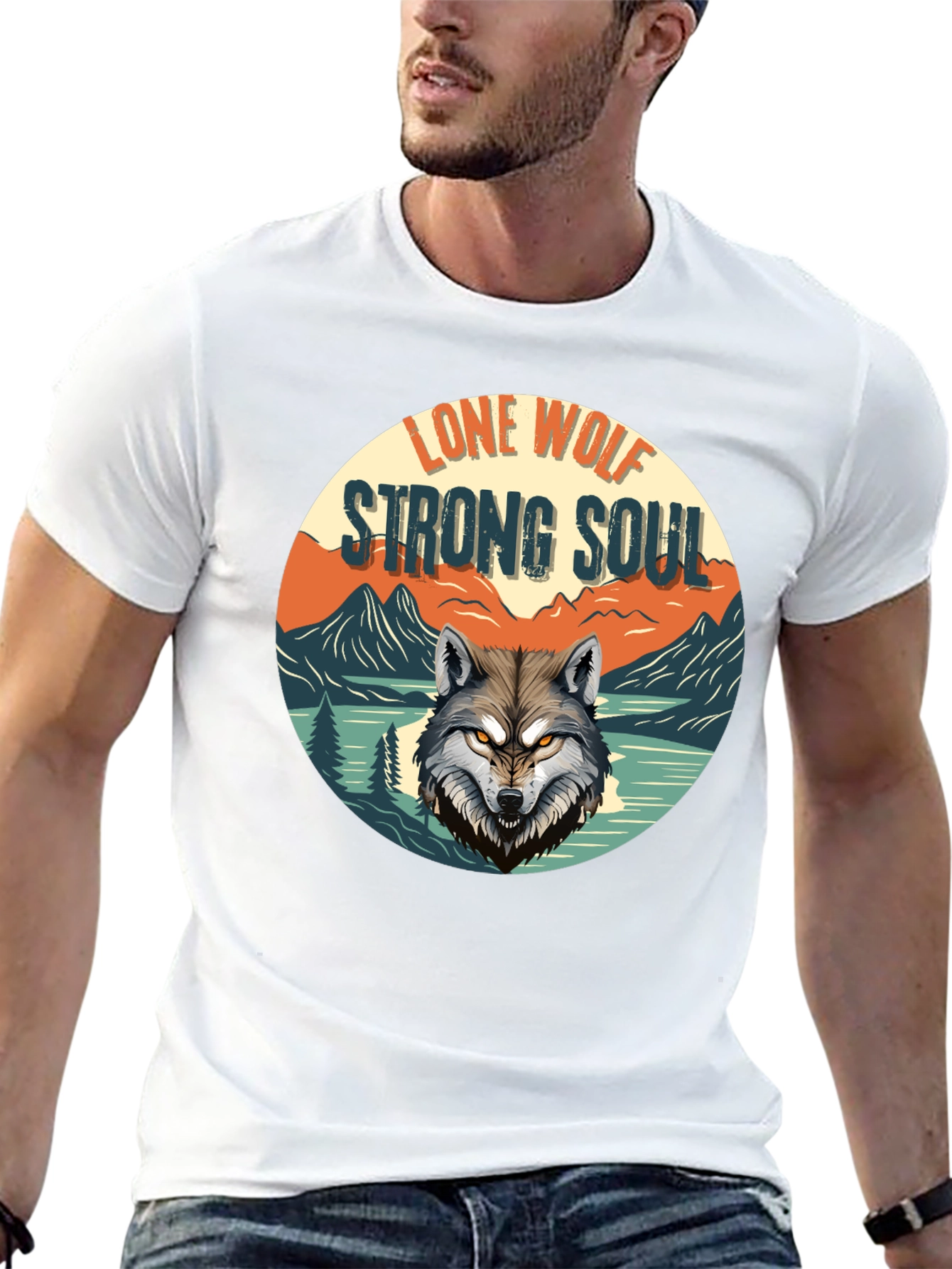Lone Wolf Strong Soul Graphic Tee - Black