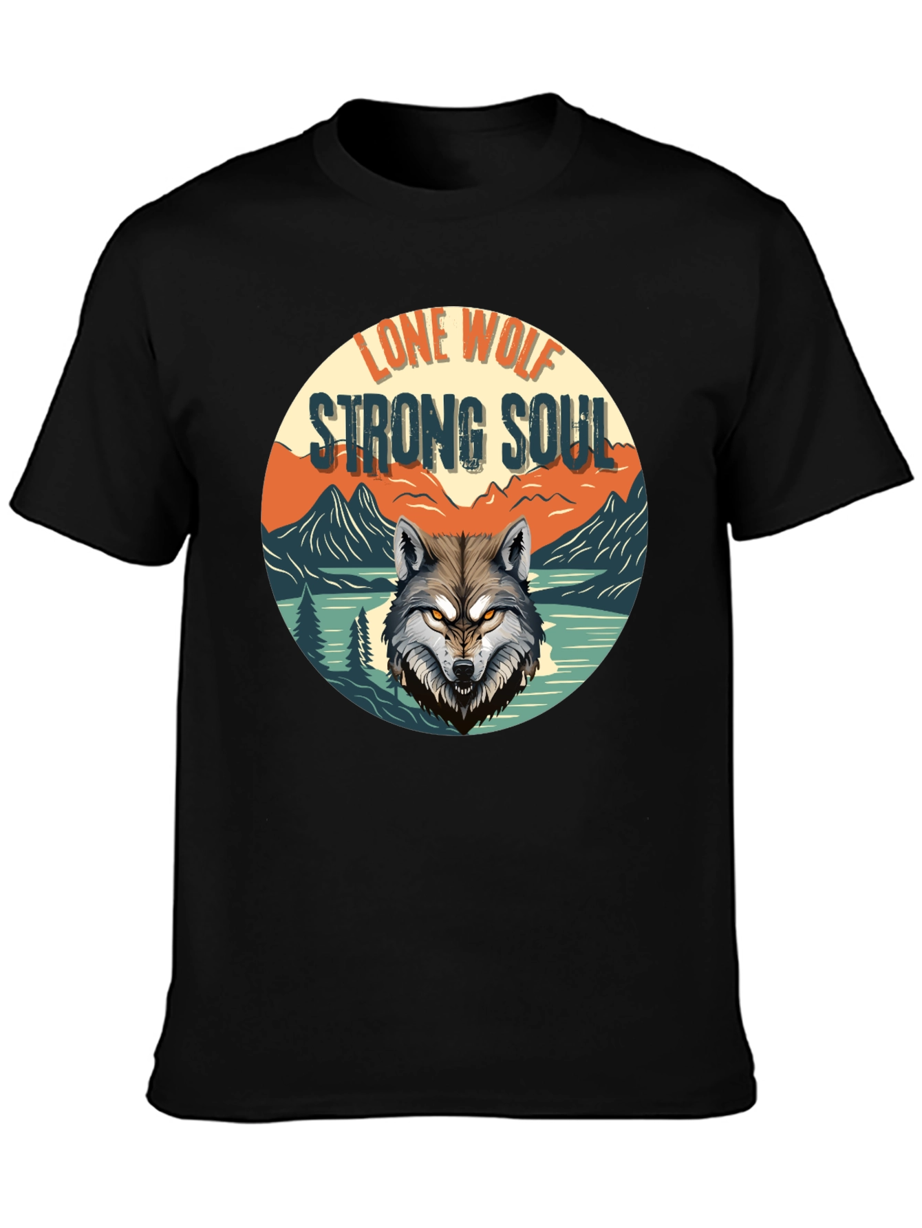 Lone Wolf Strong Soul Graphic Tee - Black