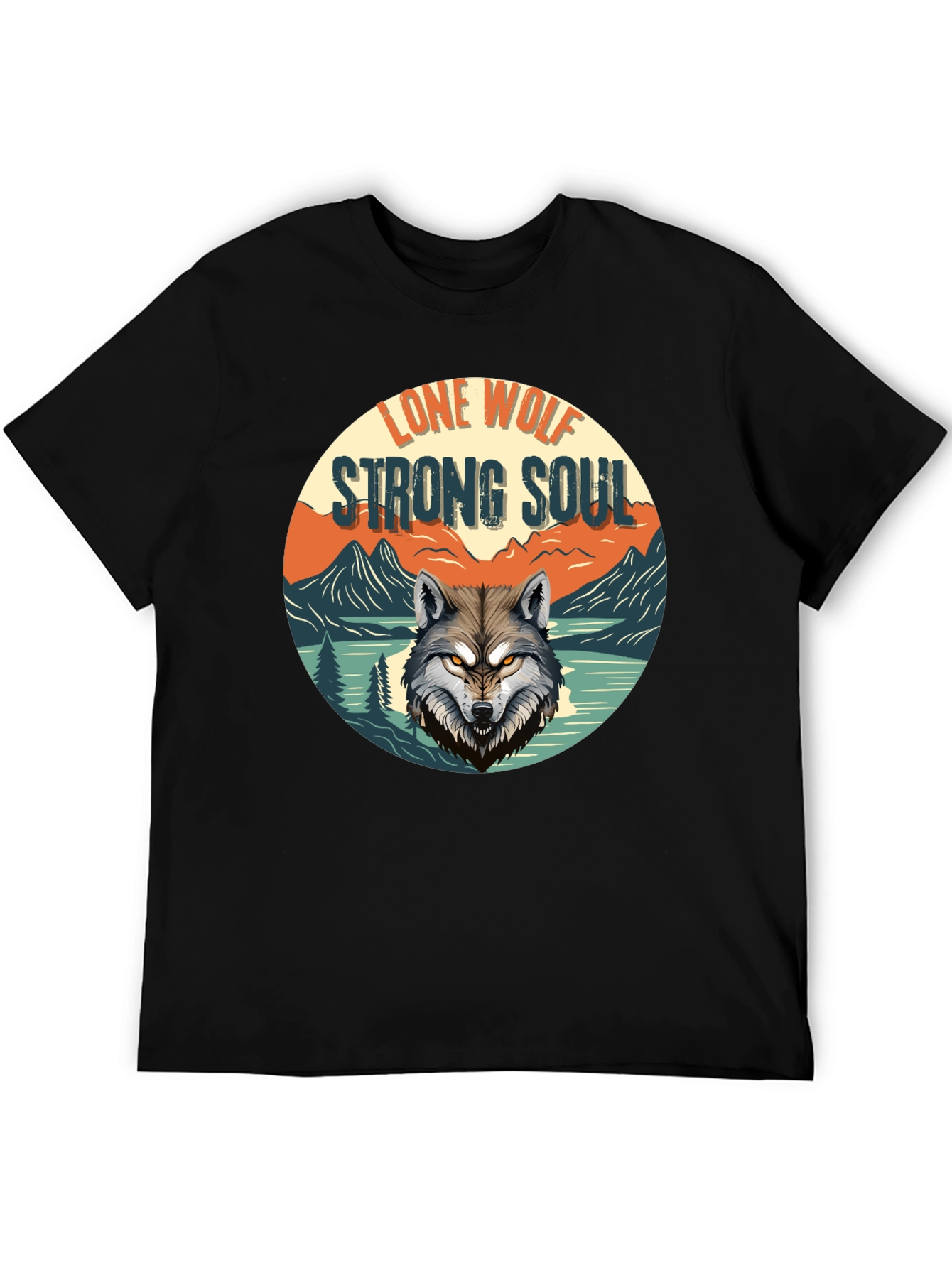 Lone Wolf Strong Soul Graphic Tee - Black