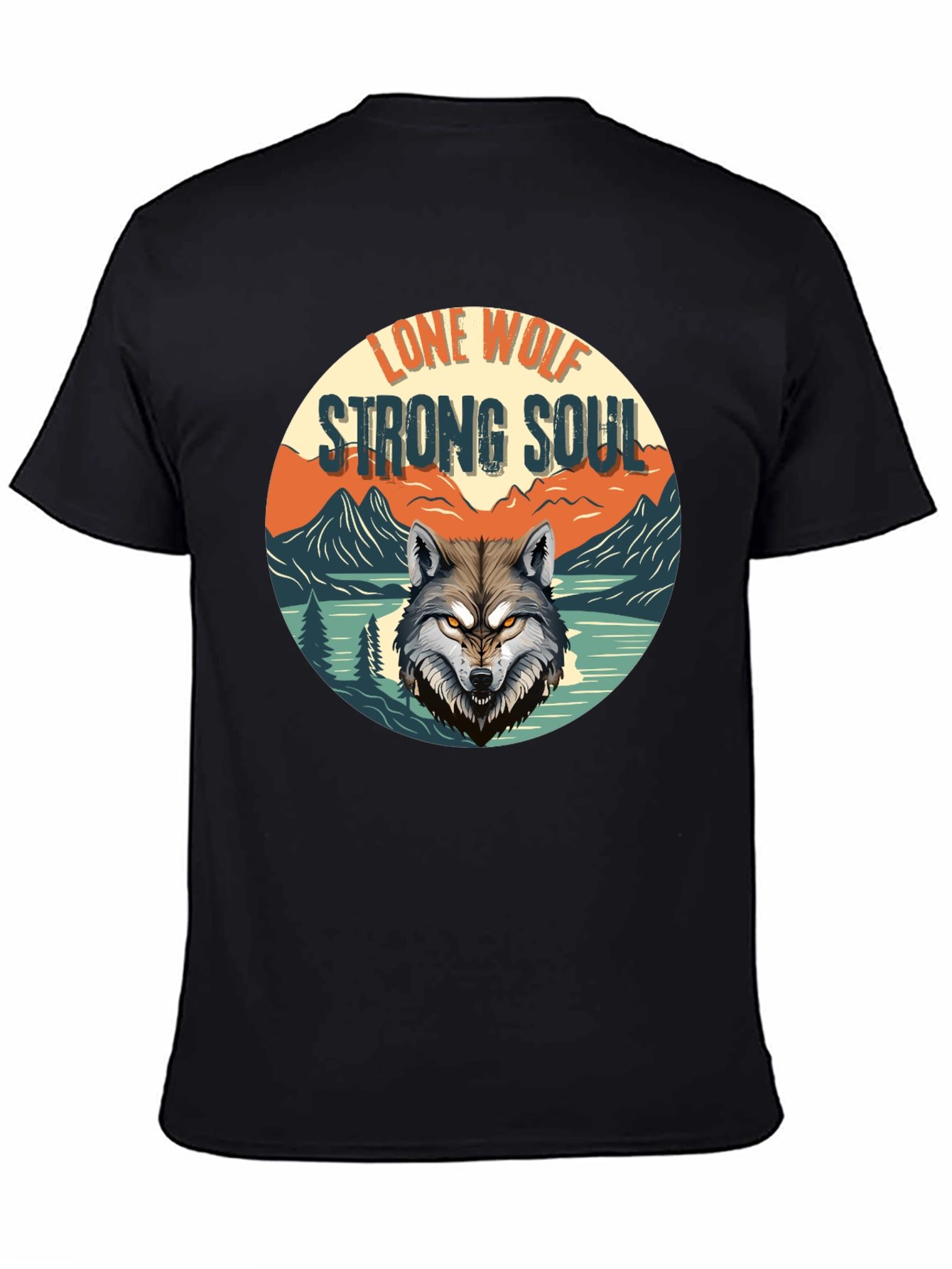 Lone Wolf Strong Soul Graphic Tee - Black