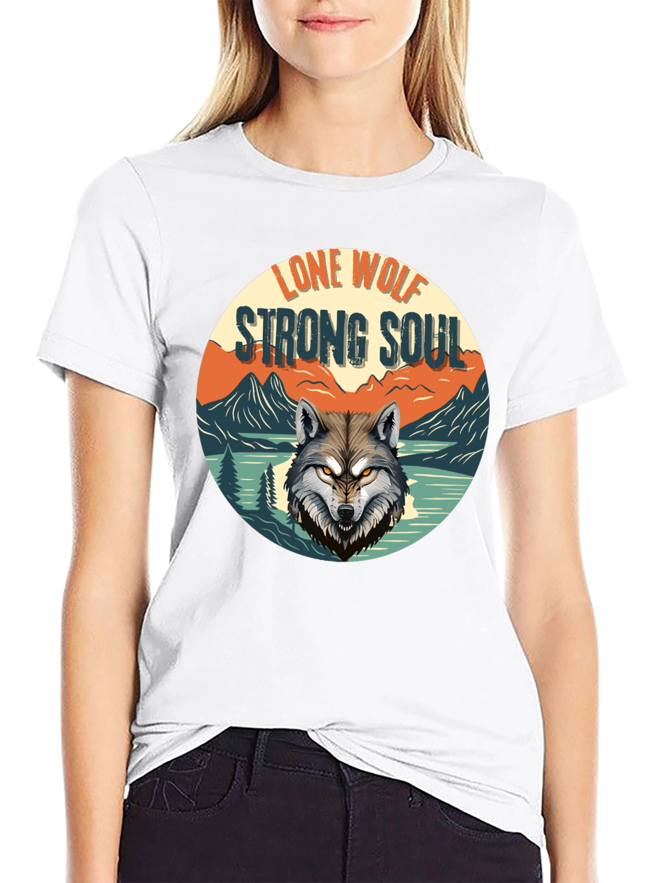 Lone Wolf Strong Soul Graphic Tee - Black