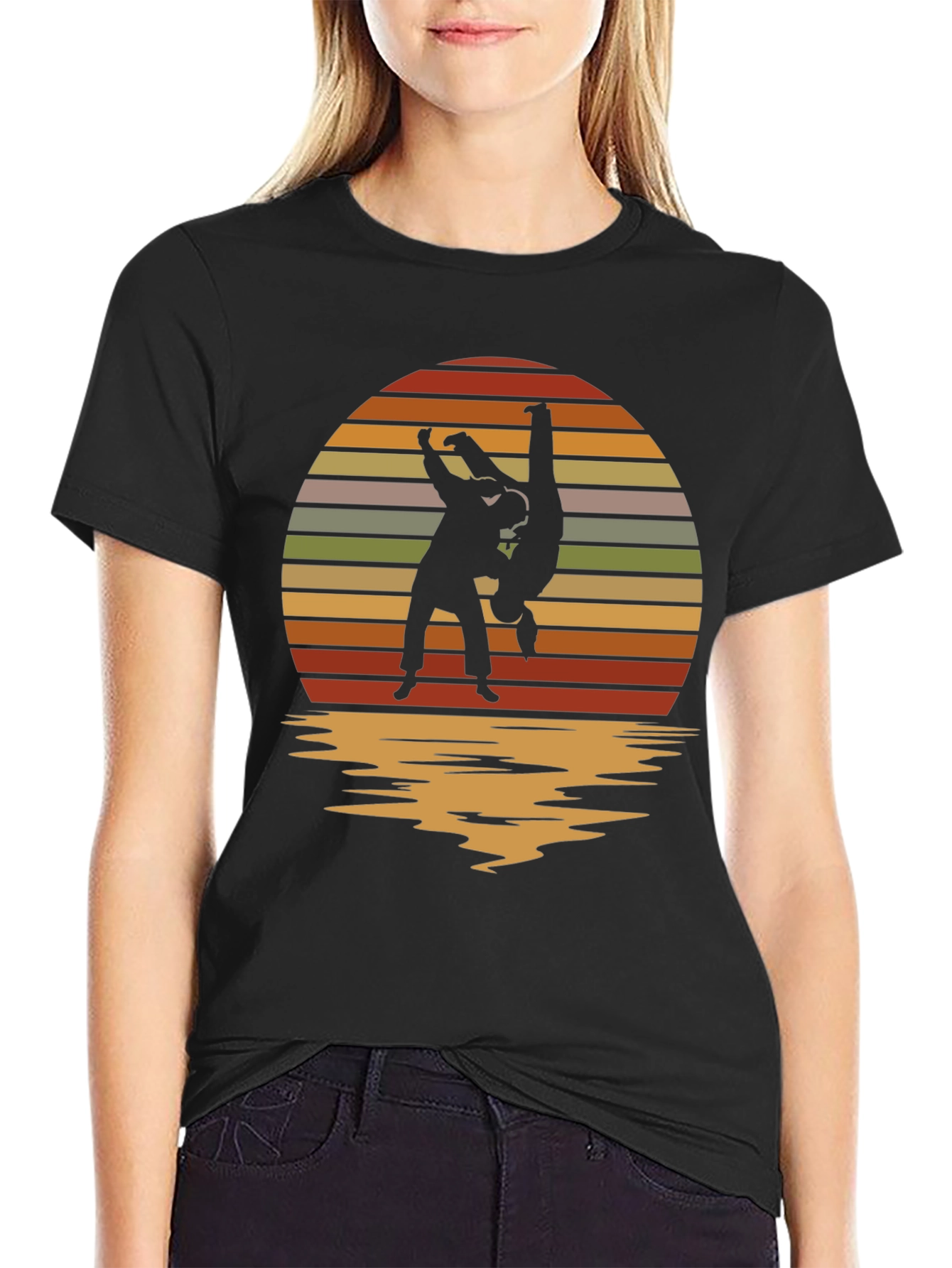 Sunset Judo Throw Black T-Shirt