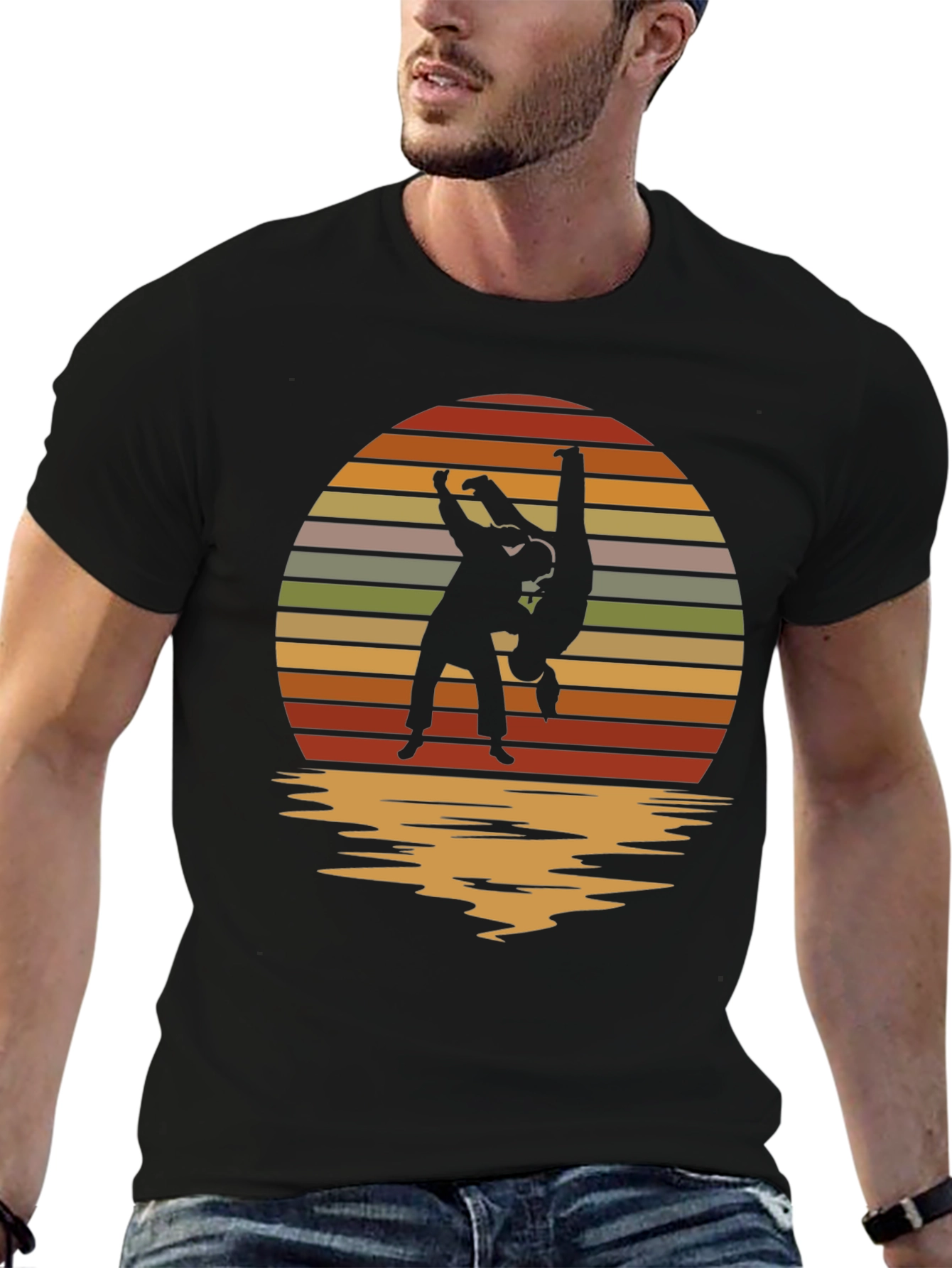 Sunset Judo Throw Black T-Shirt
