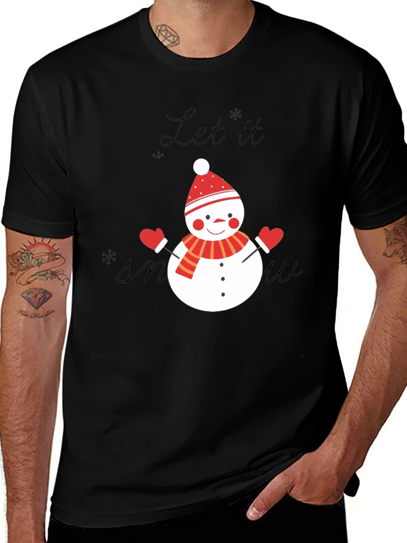 Festive Snowman T-Shirt - Let it Snow!