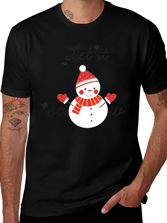 Festive Snowman T-Shirt - Let it Snow!