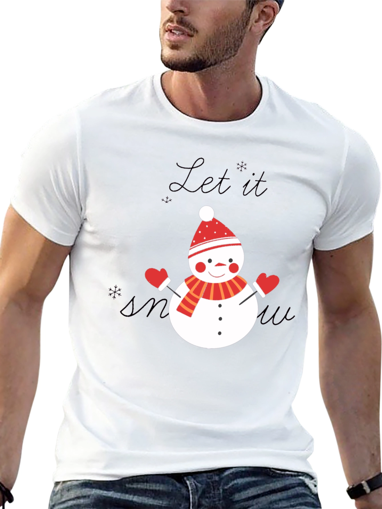 Festive Snowman T-Shirt - Let it Snow!