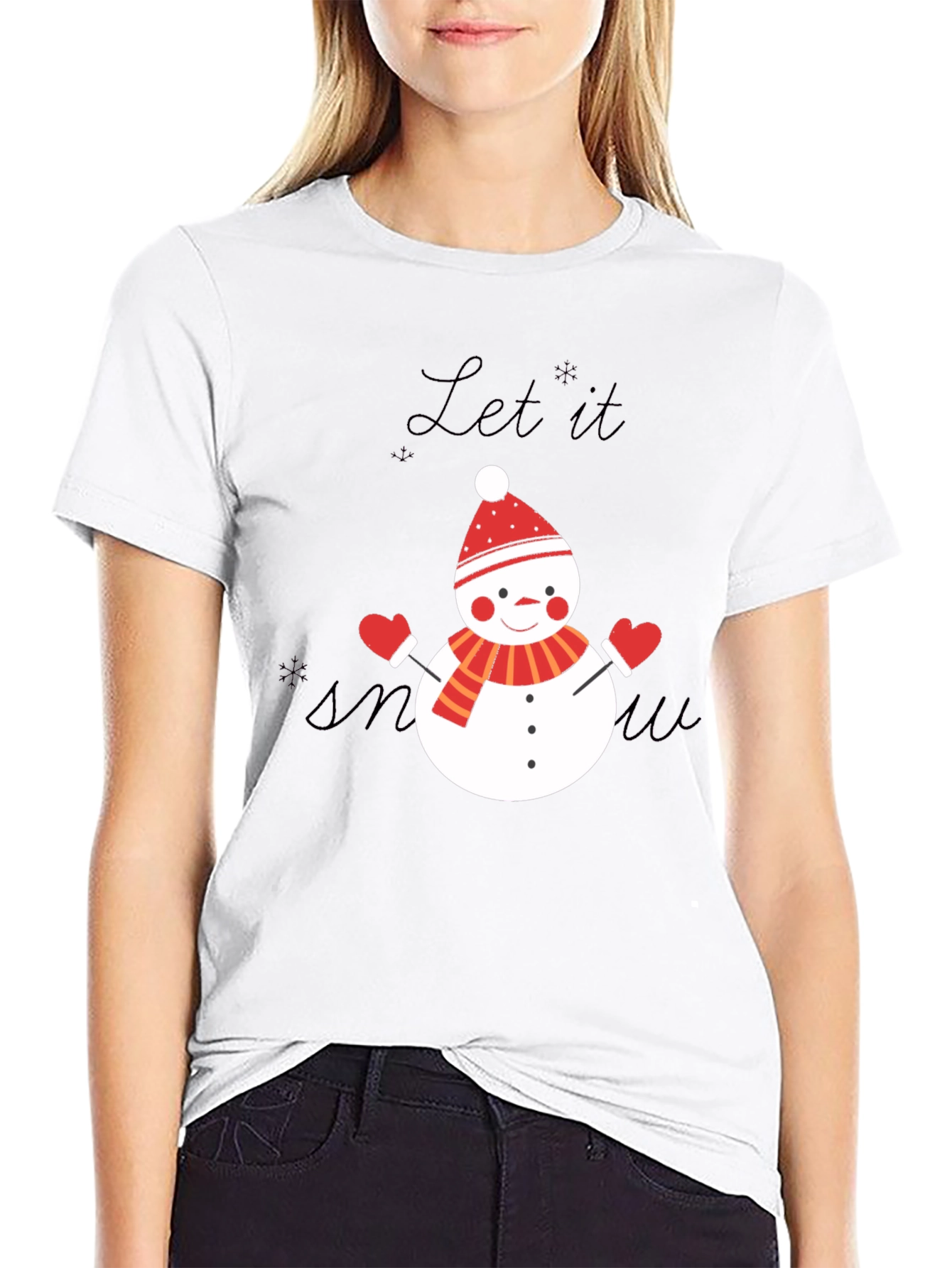 Festive Snowman T-Shirt - Let it Snow!
