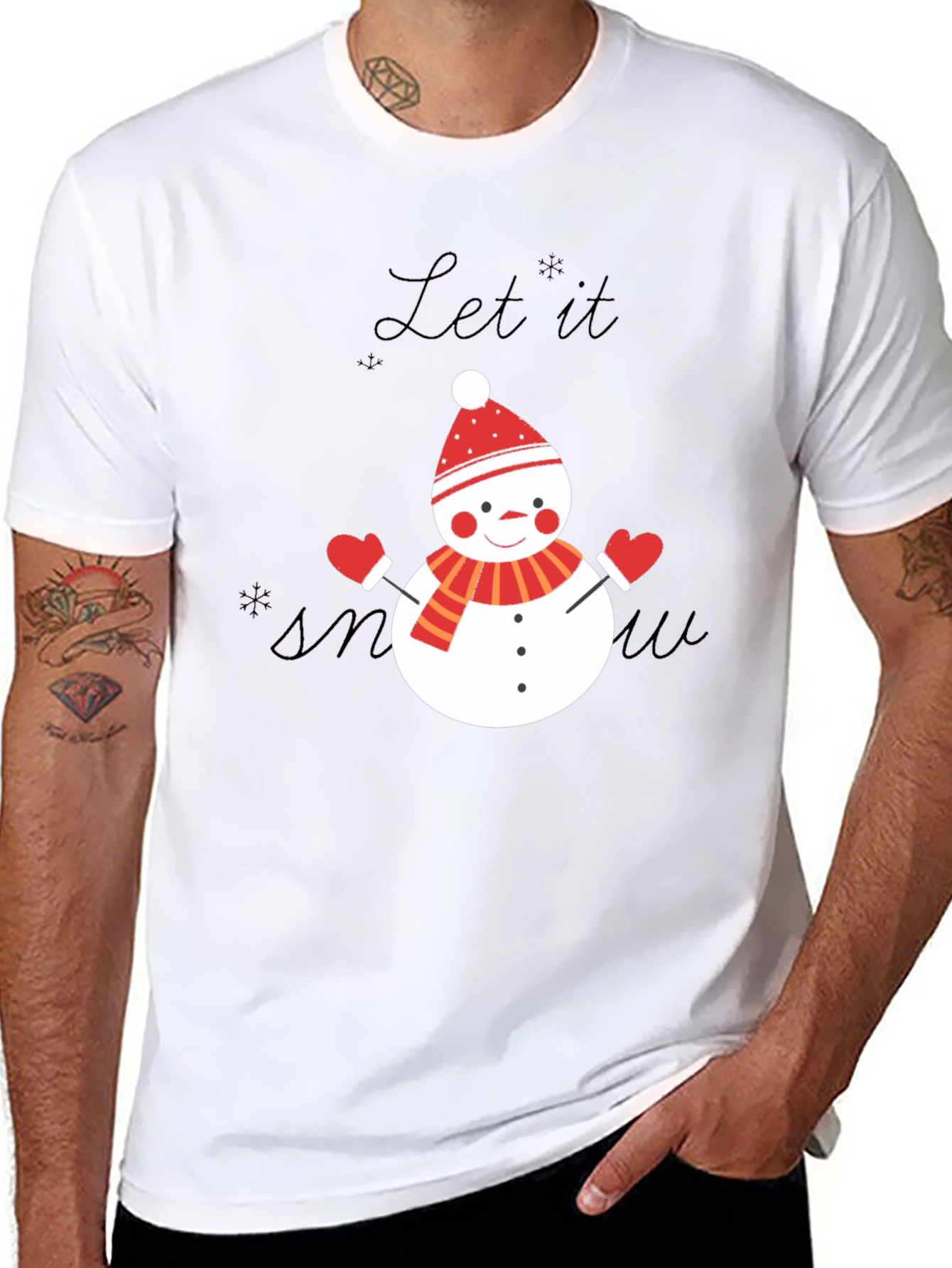 Festive Snowman T-Shirt - Let it Snow!
