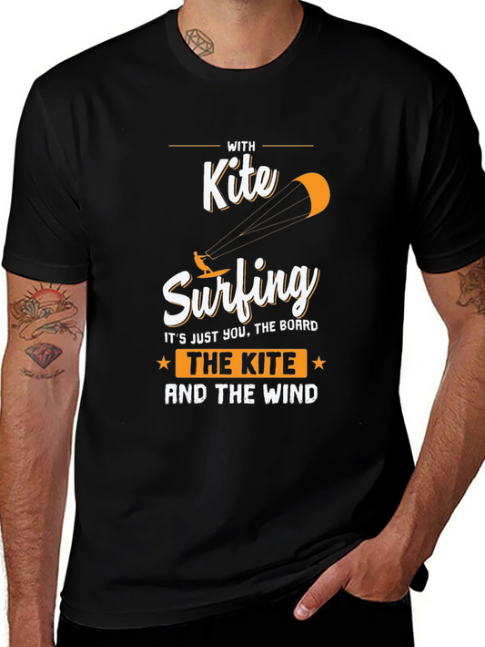 Kite Surfing T-Shirt: Just You the Board the Kite & the Wind