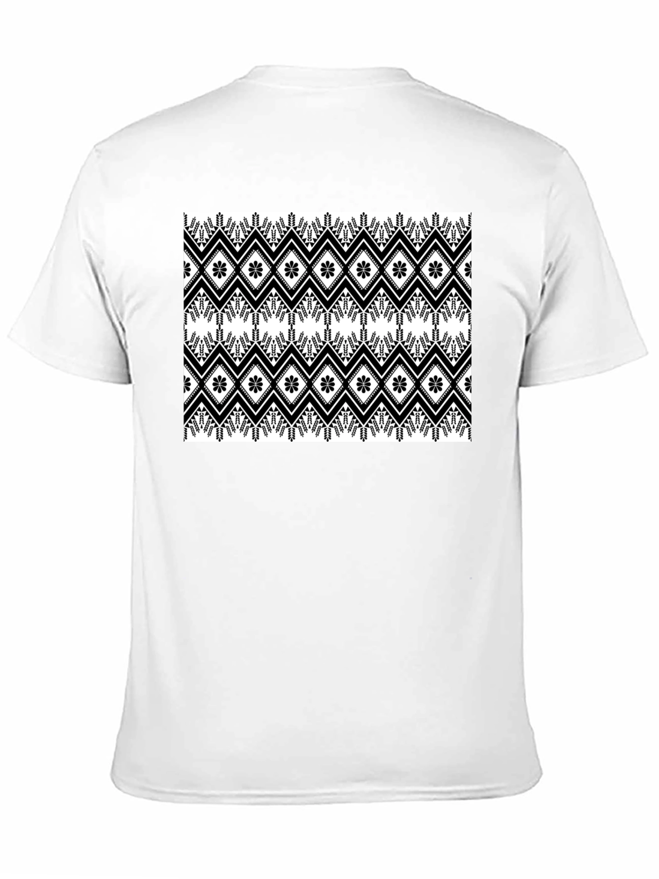 Black & White Patterned Graphic Tee